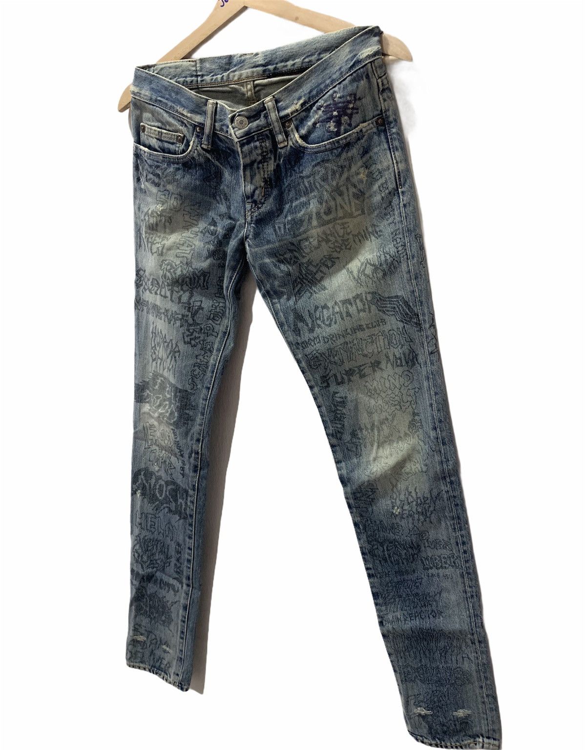 Hysteric Glamour 🔥Rare Full Printed Hysteric Distressed Denim Size US 29 - 5 Thumbnail