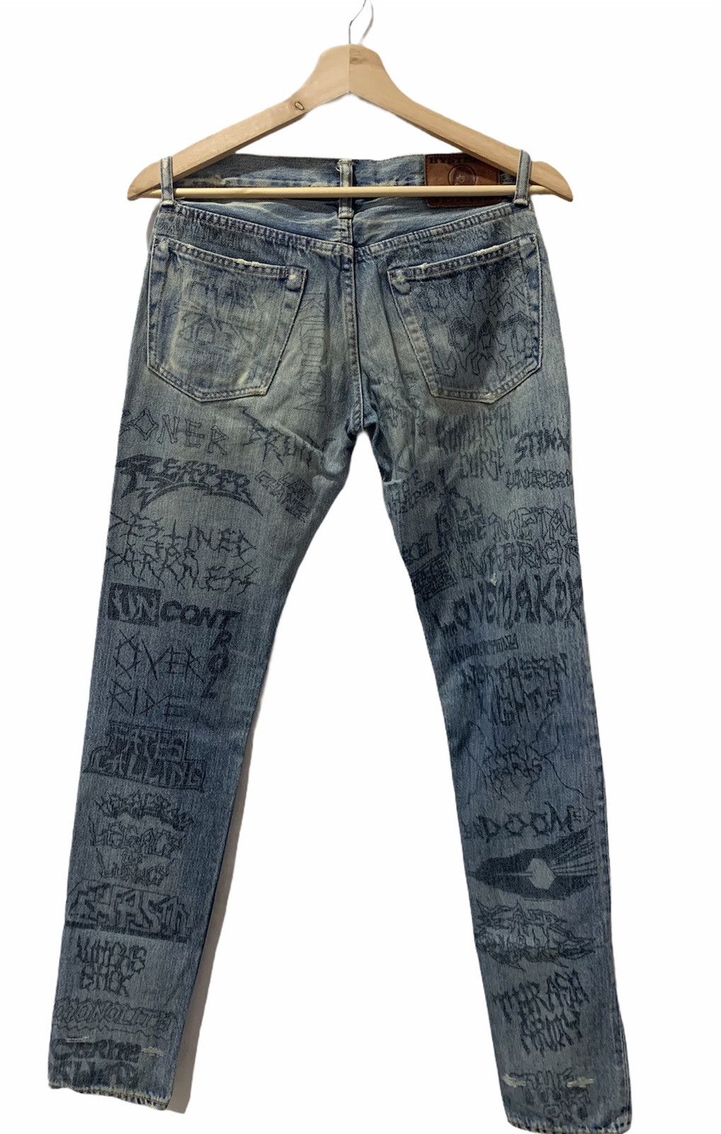 Hysteric Glamour 🔥Rare Full Printed Hysteric Distressed Denim Size US 29 - 8 Thumbnail