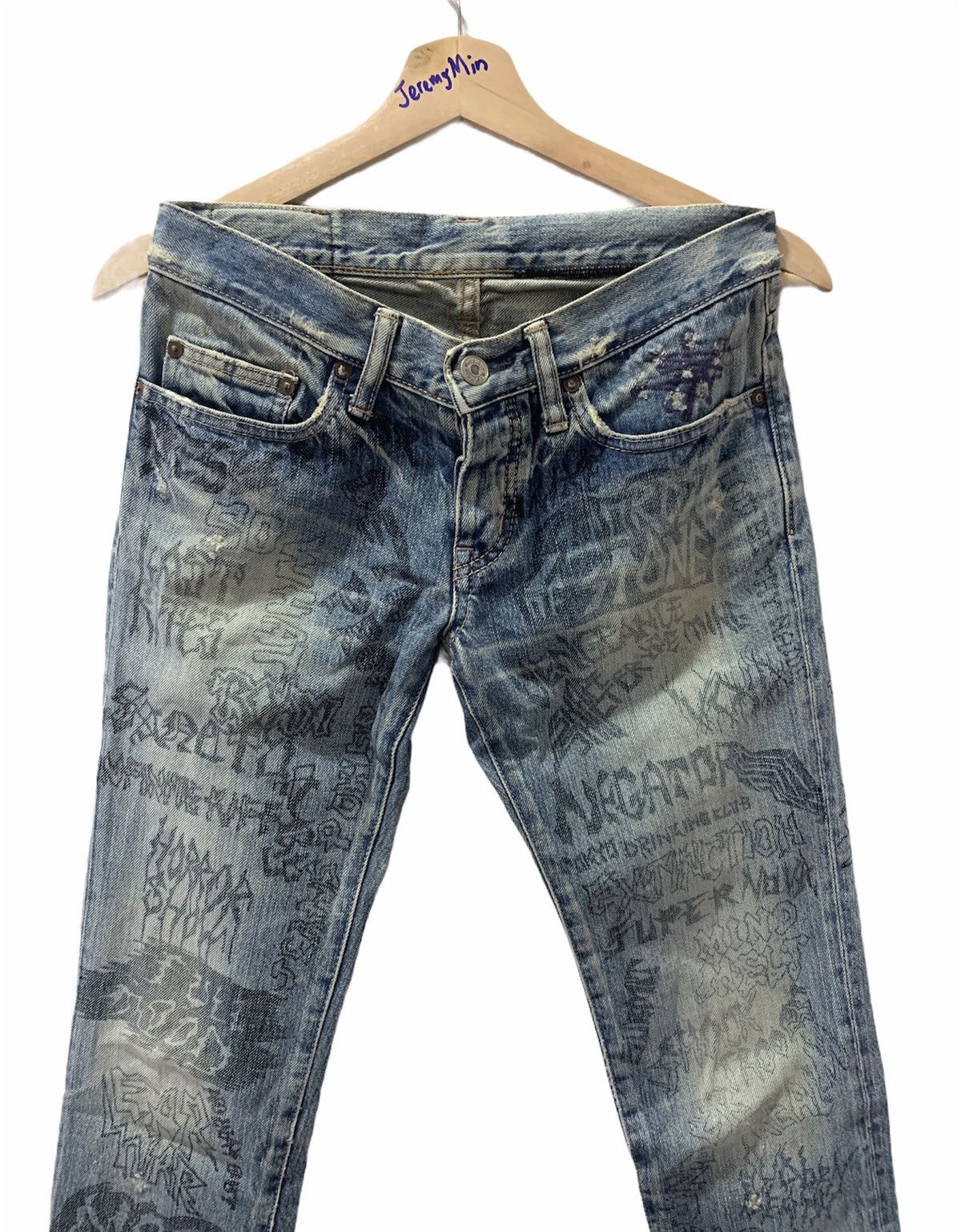 Hysteric Glamour 🔥Rare Full Printed Hysteric Distressed Denim Size US 29 - 1 Thumbnail