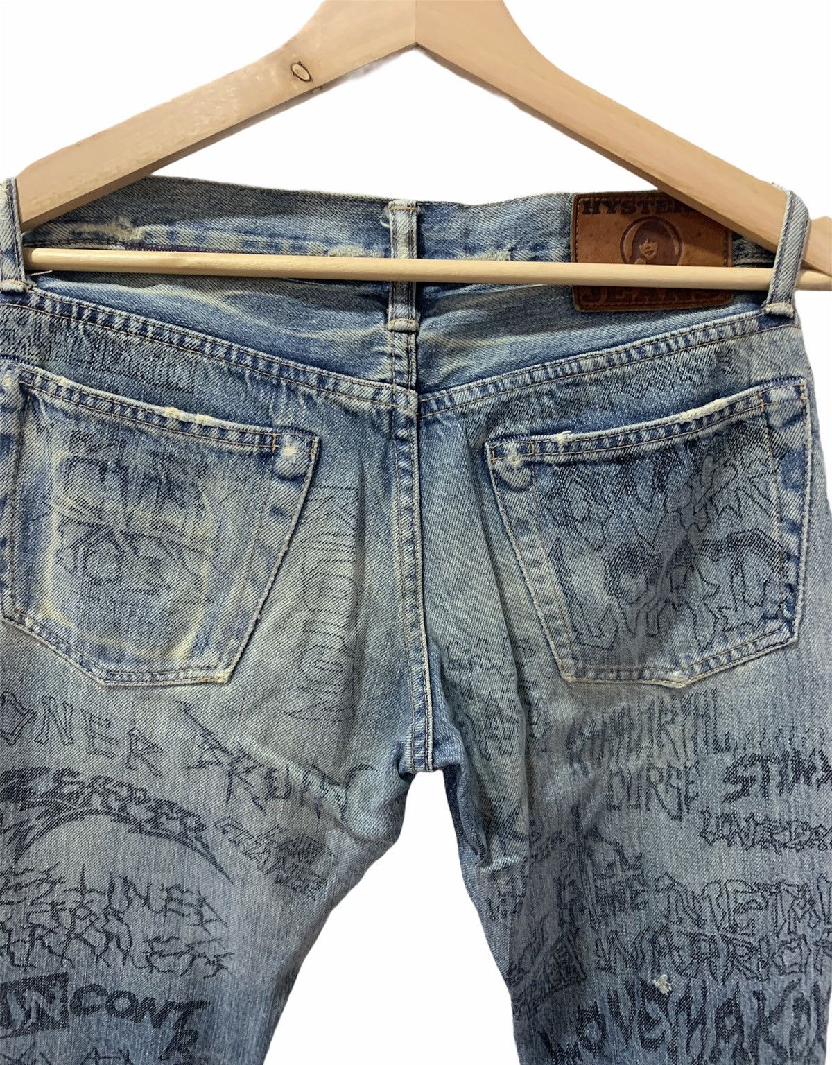 Hysteric Glamour 🔥Rare Full Printed Hysteric Distressed Denim Size US 29 - 11 Thumbnail
