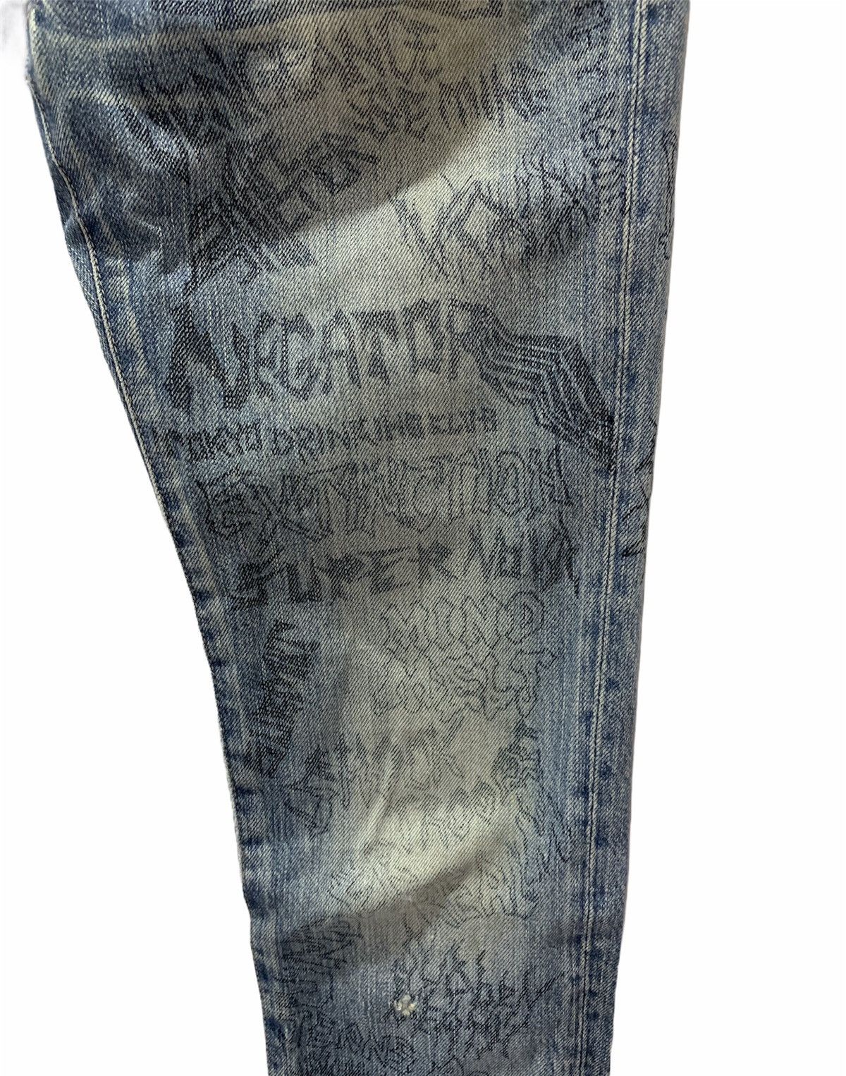 Hysteric Glamour 🔥Rare Full Printed Hysteric Distressed Denim Size US 29 - 6 Thumbnail