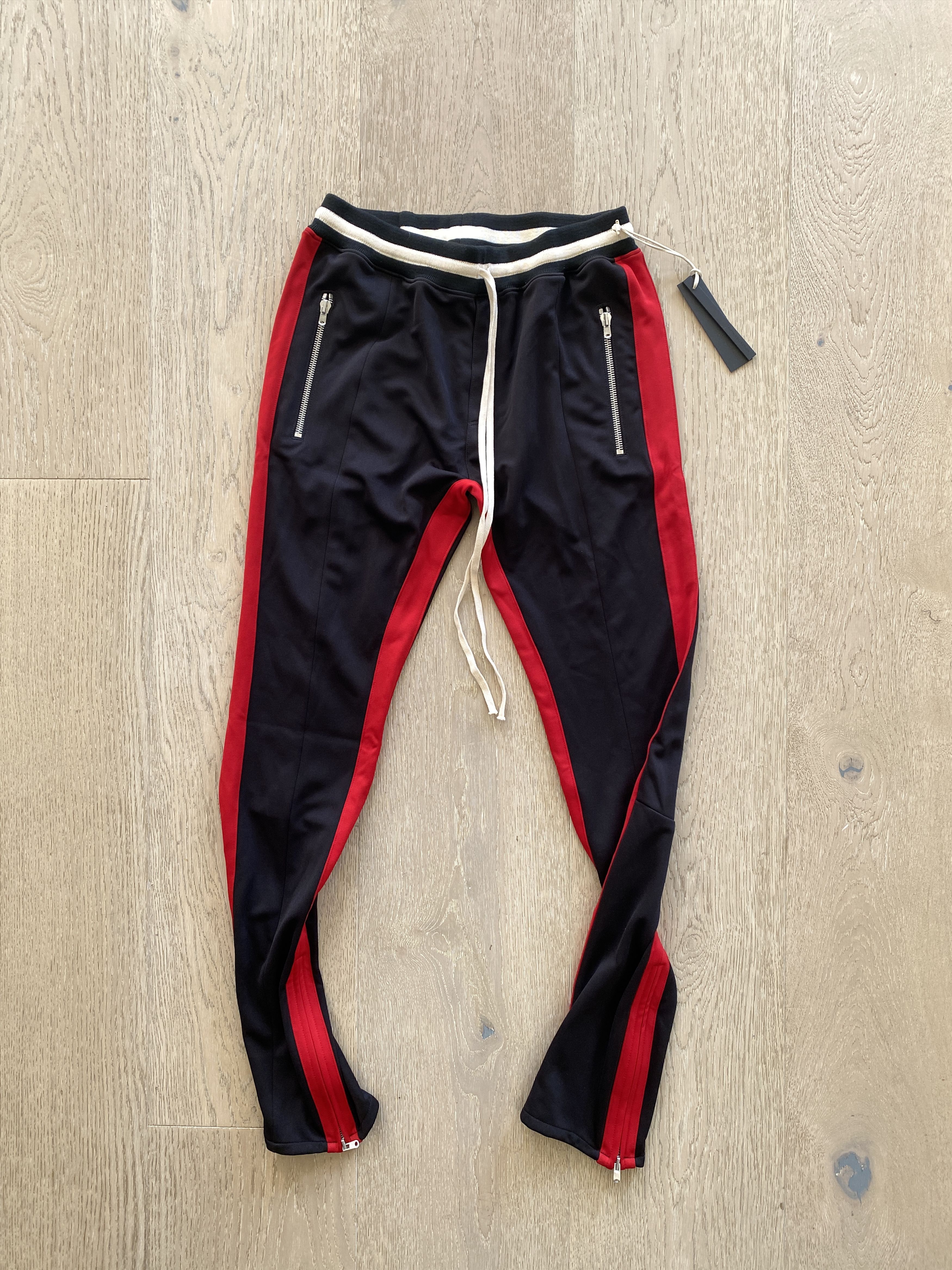 image of Fear Of God Track Pants Stripe Sweat Motocross Br Xxl Fog, Men's (Size 34)