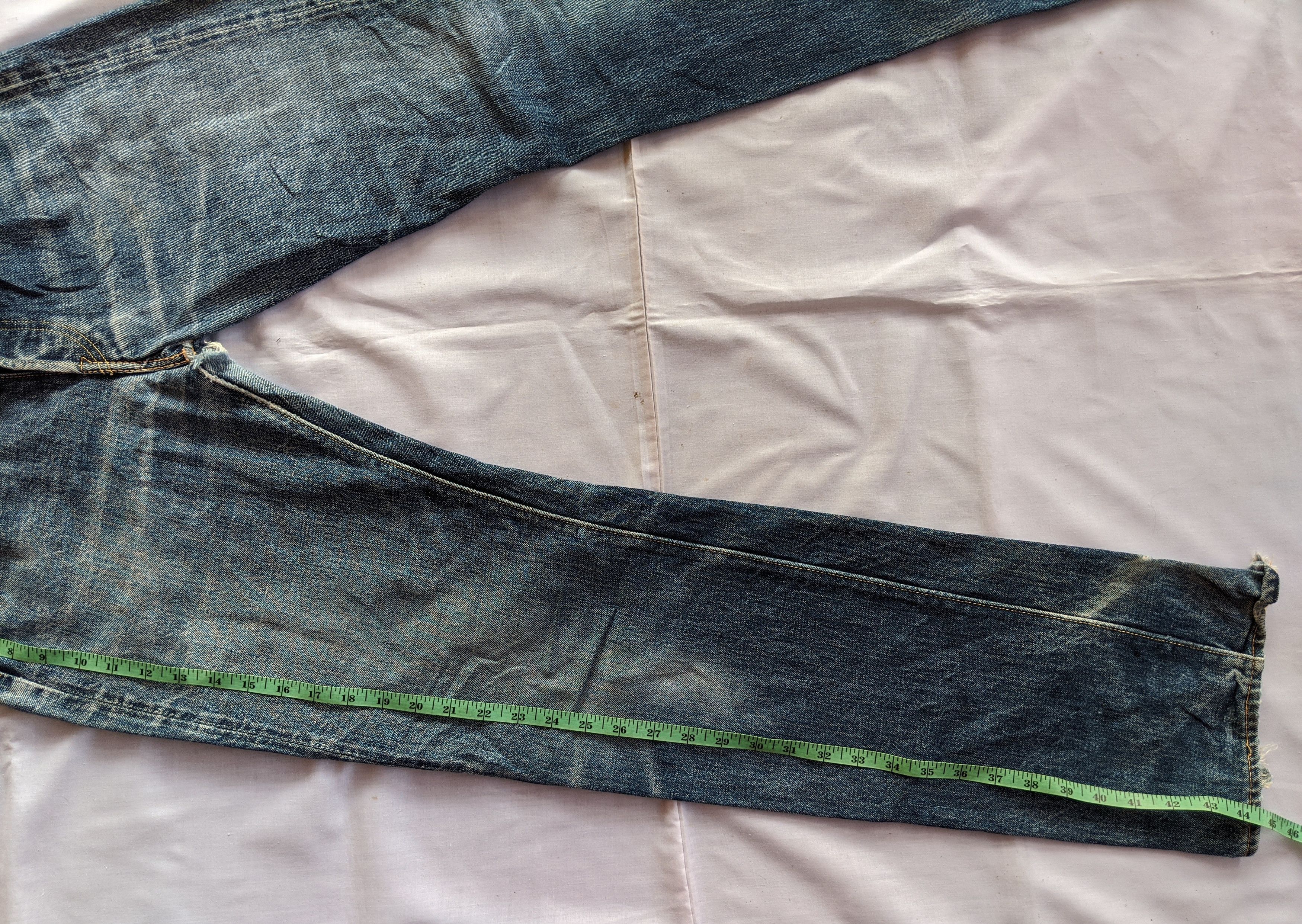 Denime Japanese brand DENIME distressed jeans selvedge Size US 30 / EU 46 - 6 Thumbnail