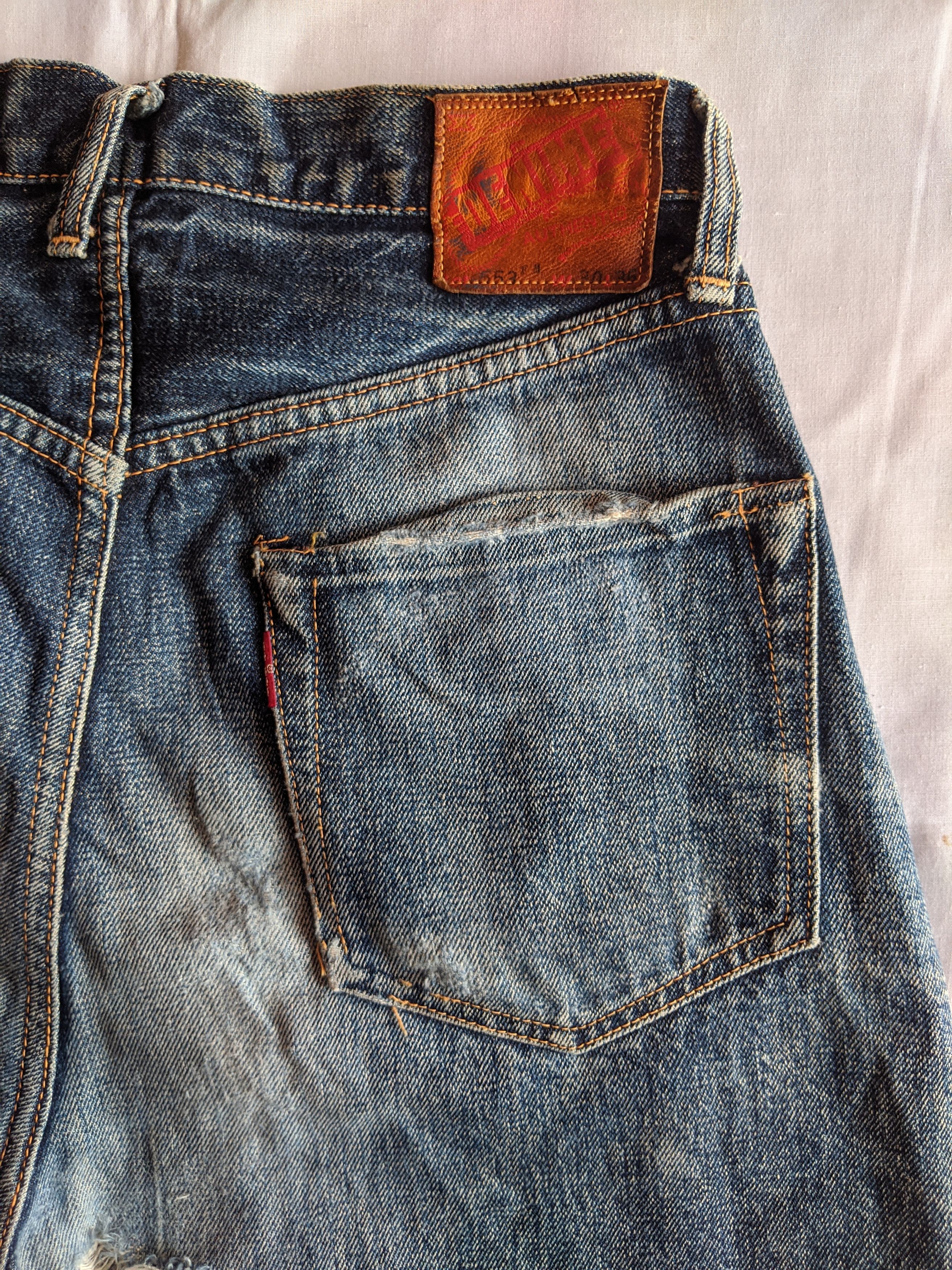 Denime Japanese brand DENIME distressed jeans selvedge Size US 30 / EU 46 - 4 Thumbnail