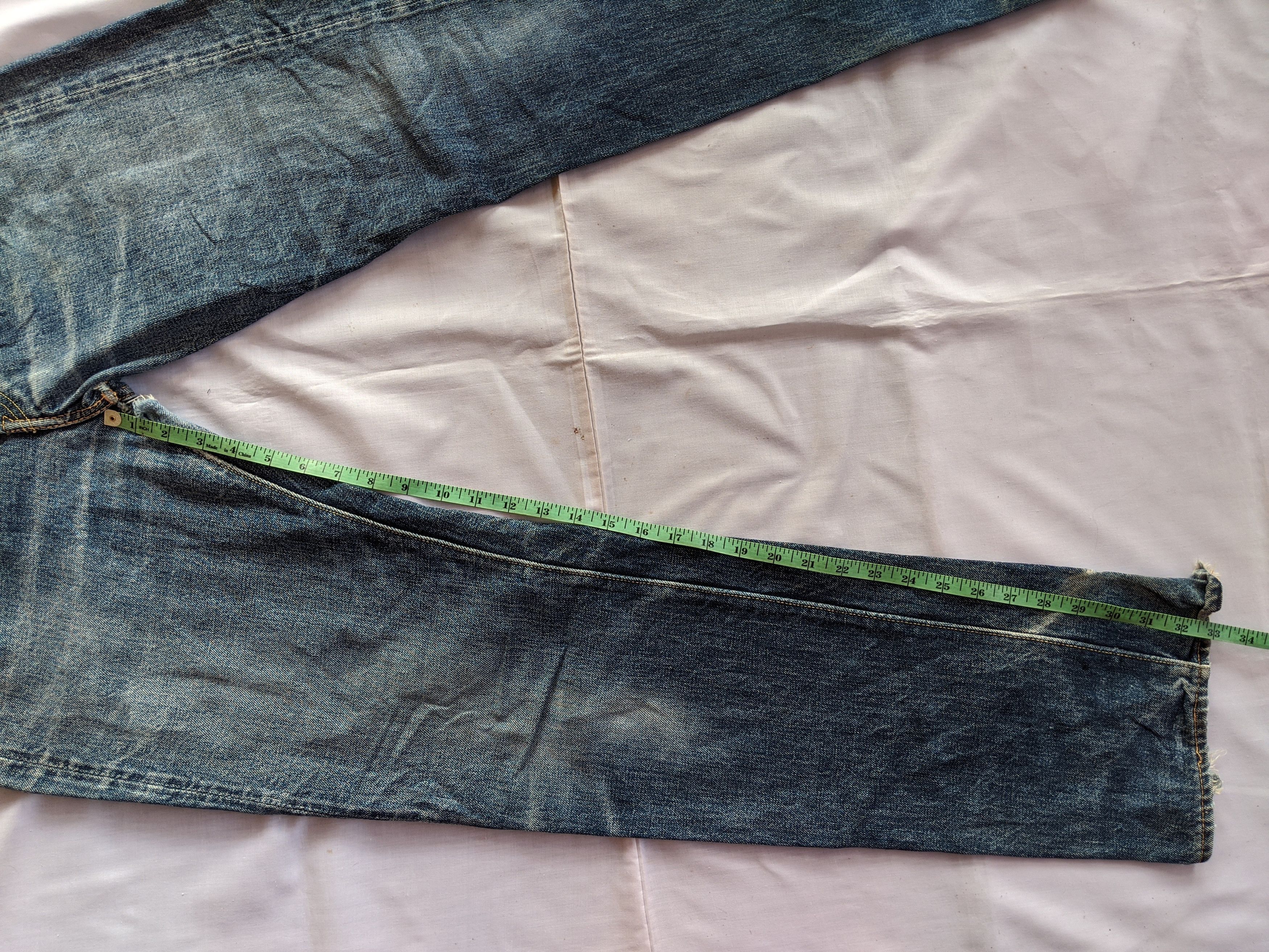 Denime Japanese brand DENIME distressed jeans selvedge Size US 30 / EU 46 - 7 Thumbnail