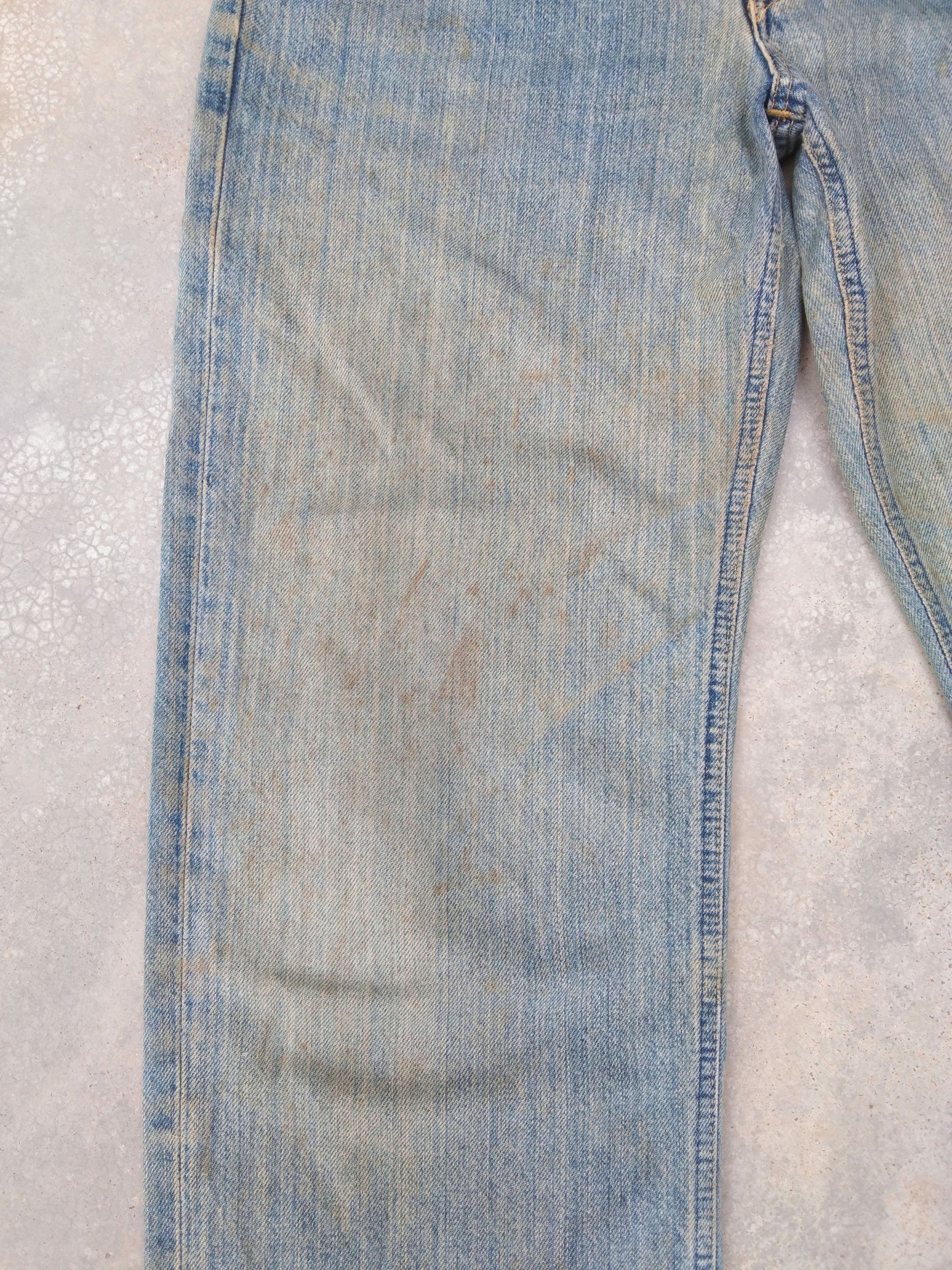 Edwin × Japanese Brand × Vintage Vintage Lee x Edwin Rusty Wash Straight Leg Distressed Jeans Size US 31 - 6 Thumbnail