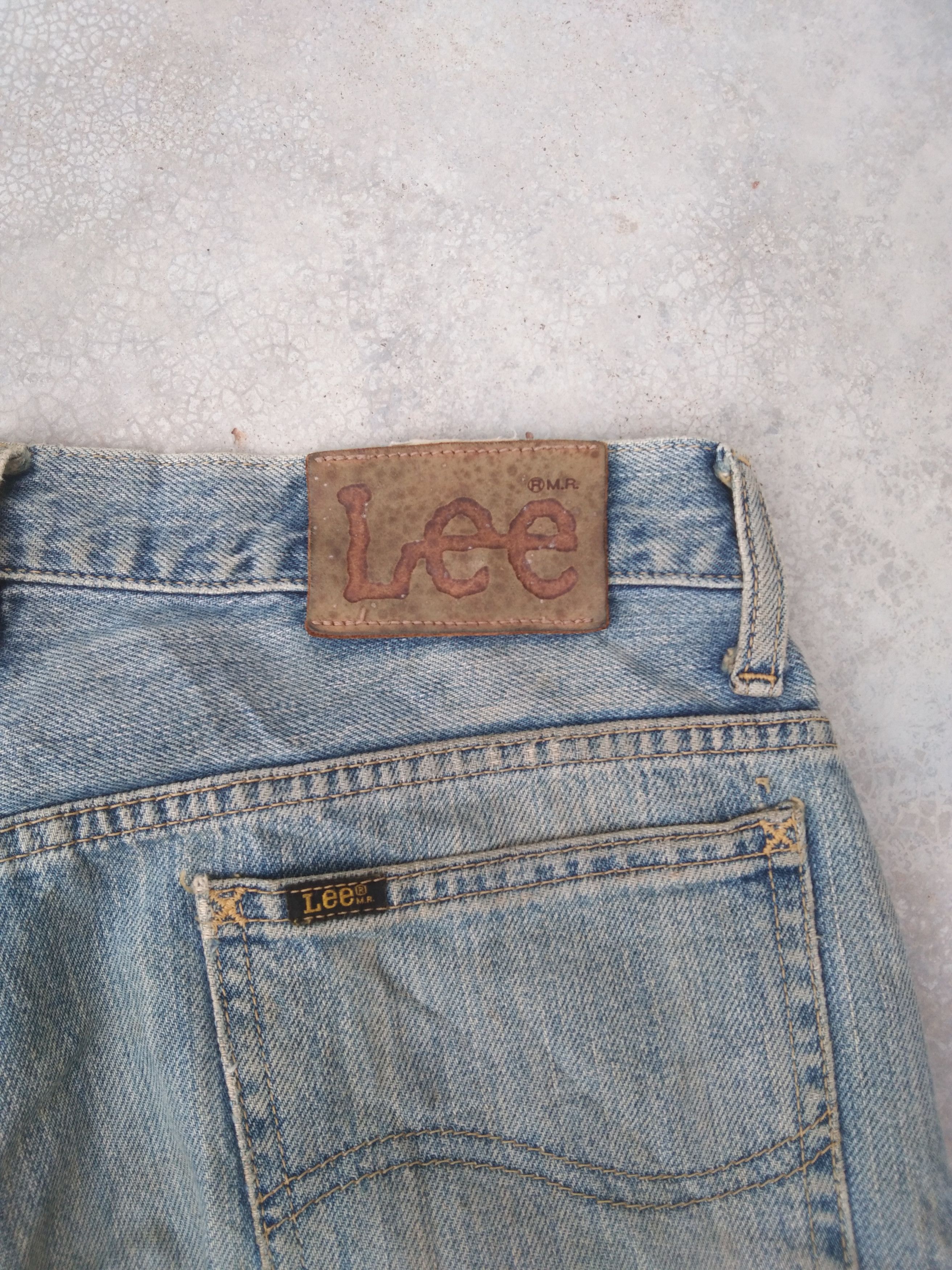 Edwin × Japanese Brand × Vintage Vintage Lee x Edwin Rusty Wash Straight Leg Distressed Jeans Size US 31 - 4 Thumbnail