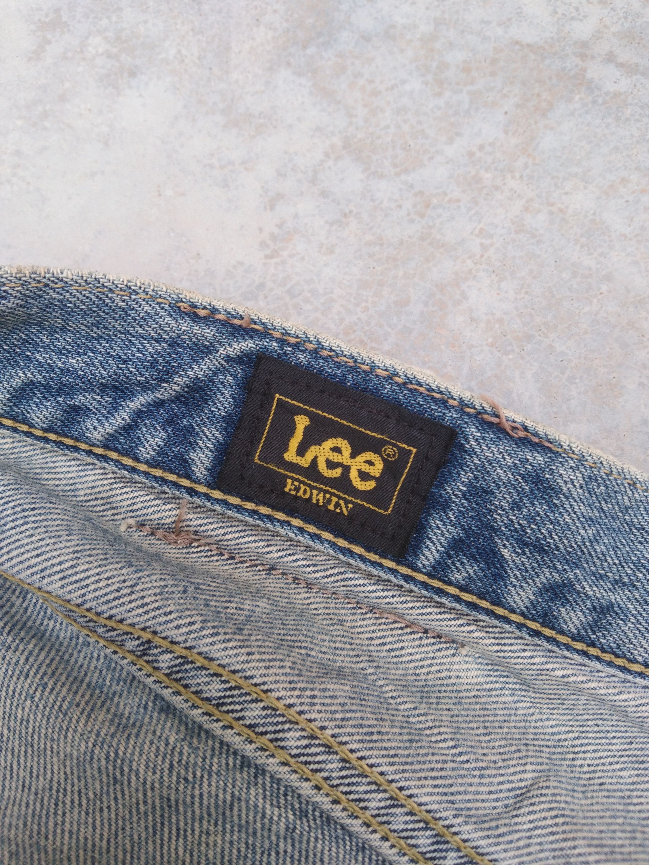 Edwin × Japanese Brand × Vintage Vintage Lee x Edwin Rusty Wash Straight Leg Distressed Jeans Size US 31 - 8 Thumbnail