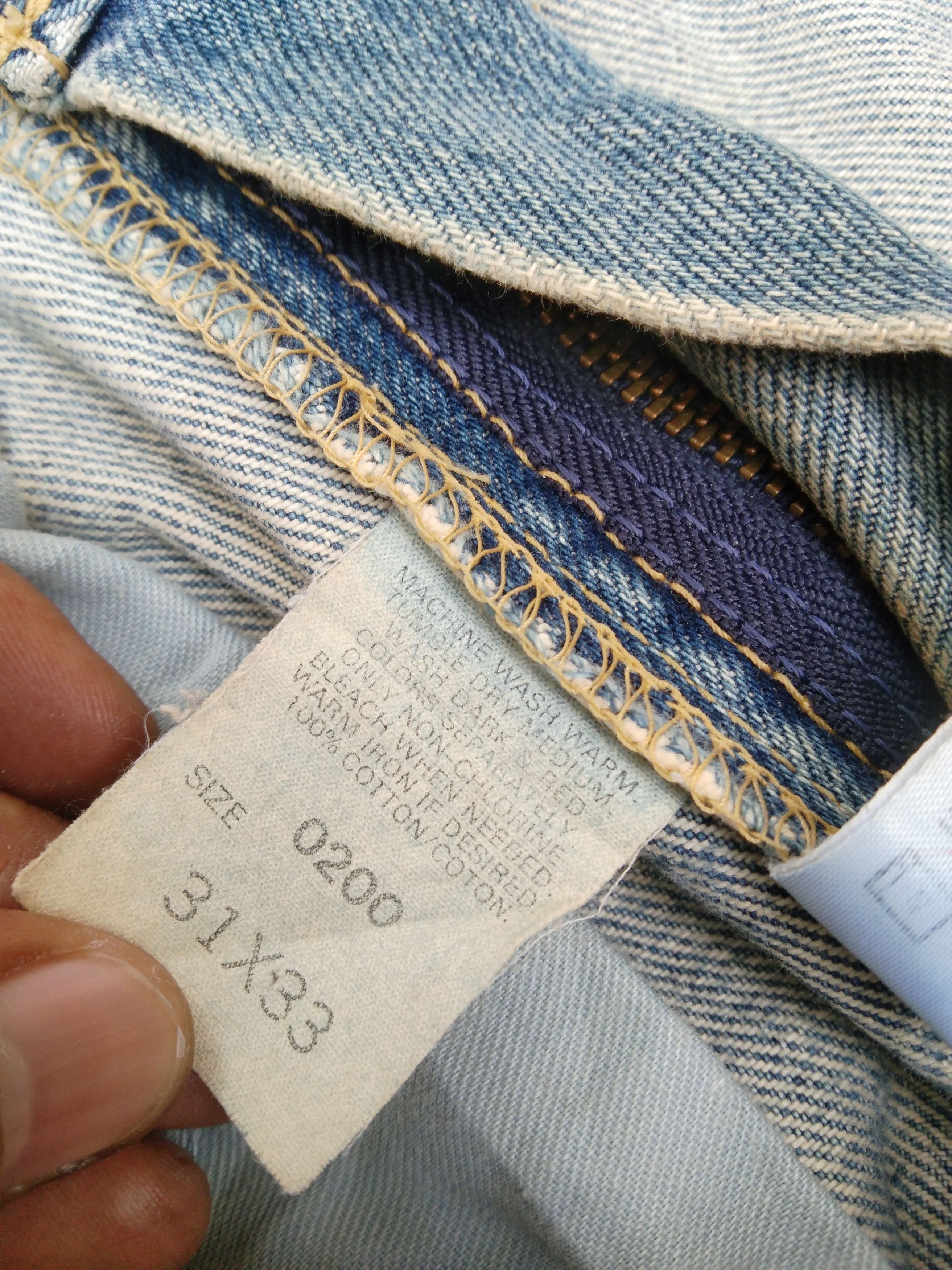 Edwin × Japanese Brand × Vintage Vintage Lee x Edwin Rusty Wash Straight Leg Distressed Jeans Size US 31 - 10 Thumbnail