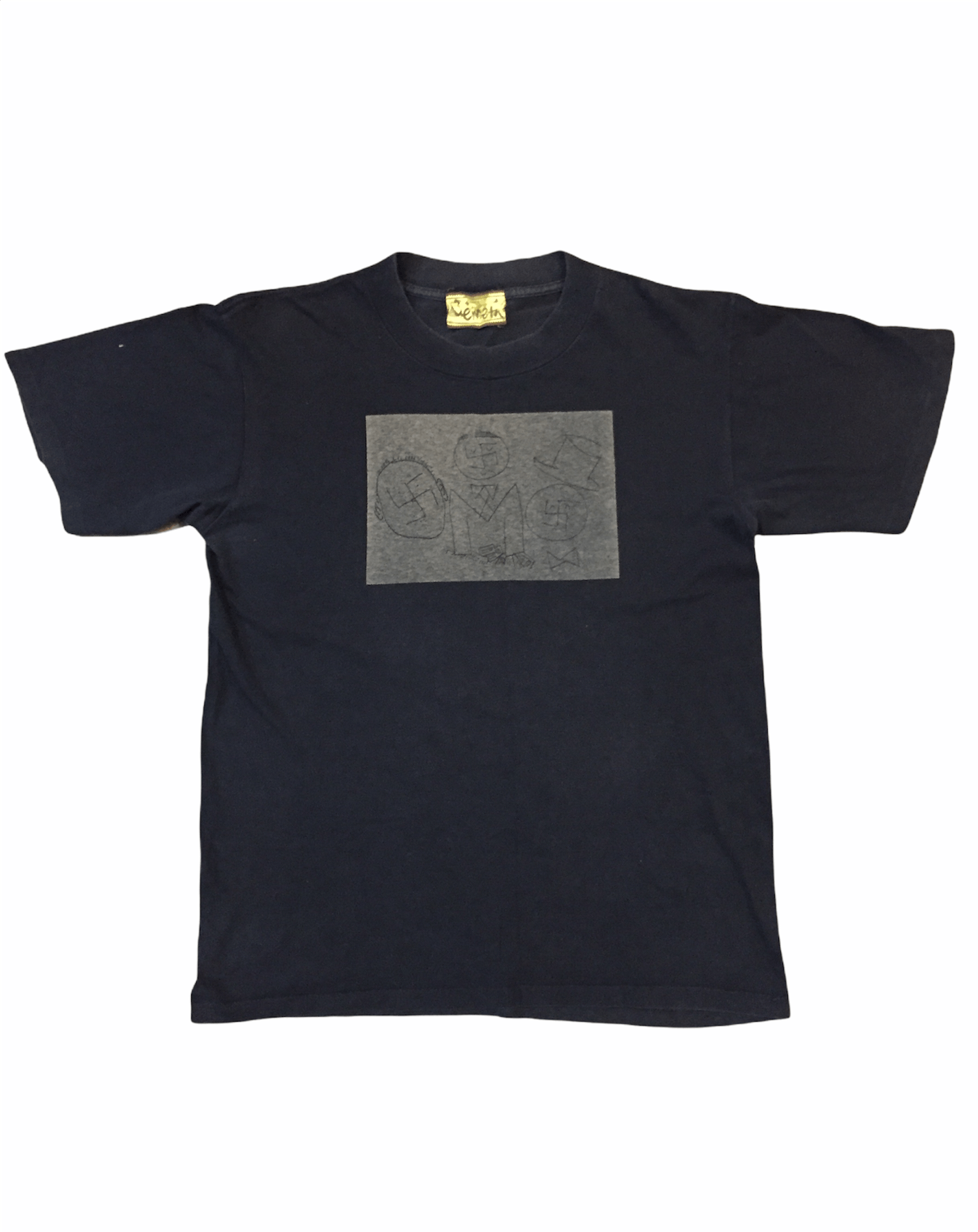 image of 90's Christopher Nemeth Punk Nazi Tee in Black, Men's (Size Large)