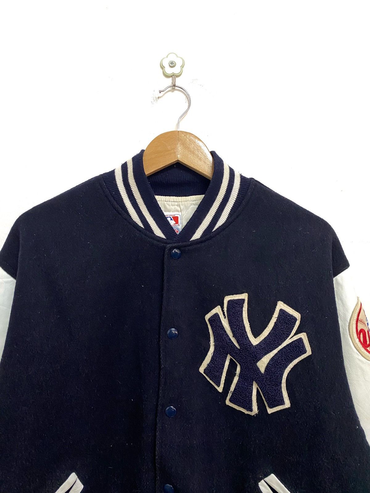 New York Yankees × Vintage Vintage New York Yankees Felco Varsity Jacket USA Made Size US XL / EU 56 / 4 - 3 Thumbnail