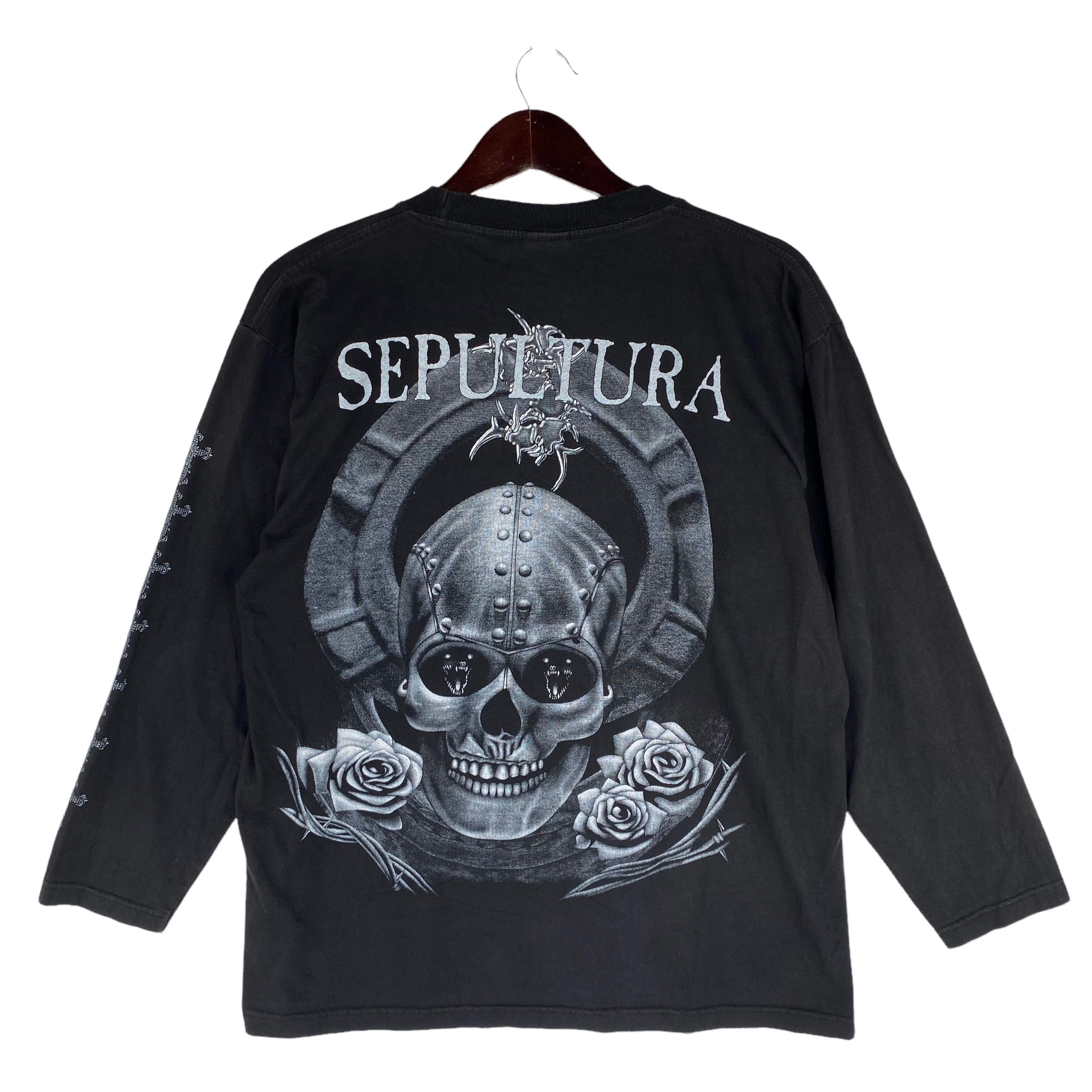 VINTAGE SEPULTURA thrash metal Max Cavalera tee shirt
