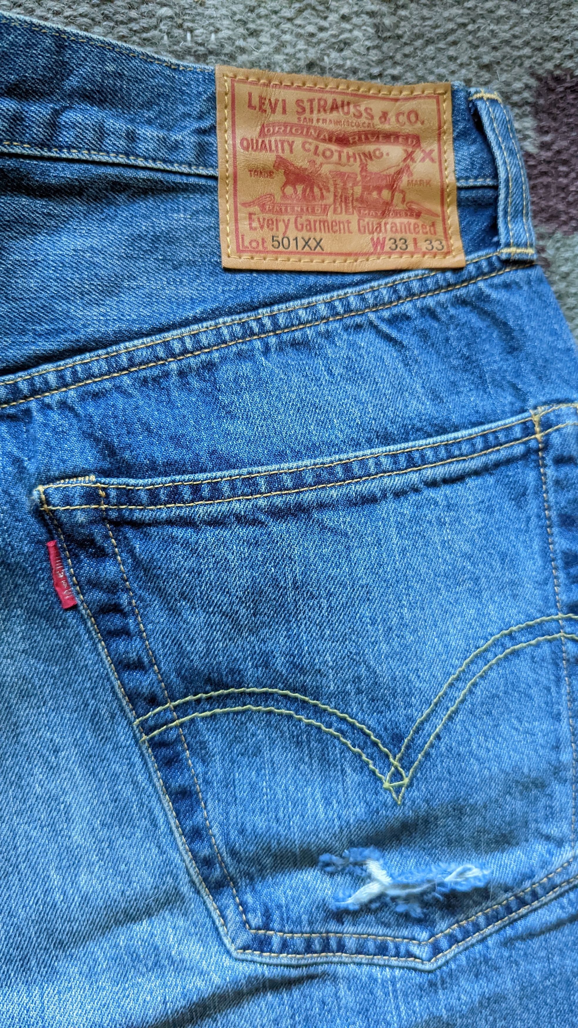 Comme des Garcons × Junya Watanabe × Levi's Junya Watanabe X Levi's Repaired 501 Pant Size US 33 - 9 Thumbnail