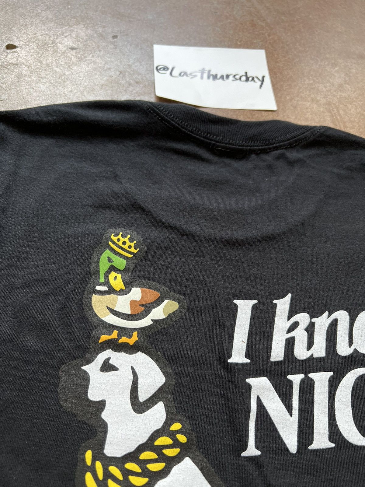 Nigo x Human Made “I Know Nigo” Carpet Tee Black Medium