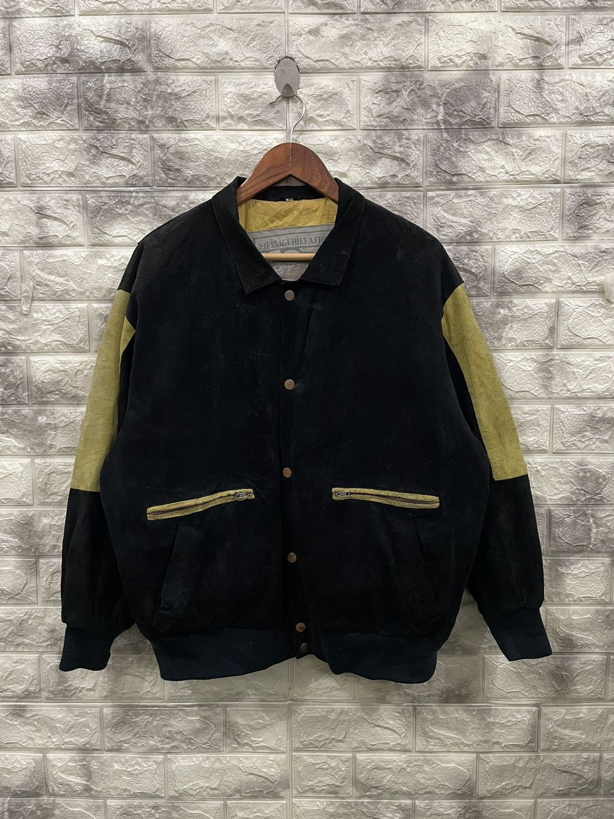 Genuine Leather × Vintage VINTAGE MASSAGERIES AERIENNES SUEDE JACKET Size US M / EU 48-50 / 2 - 1 Thumbnail