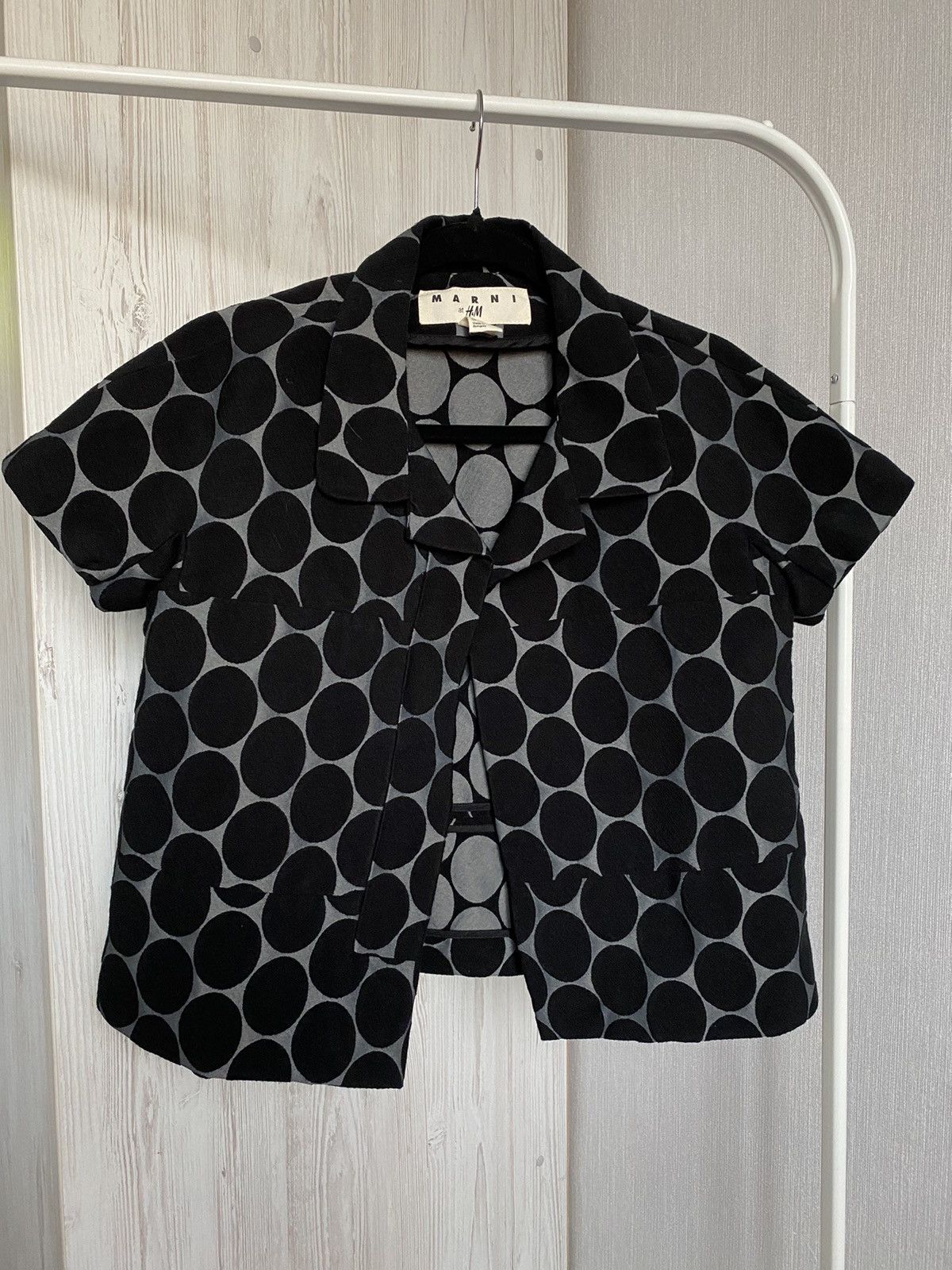 Marni MARNI at H&M Stunning cropped Jacket Dot Blue & Silver Size S / US 4 / IT 40 - 1 Thumbnail
