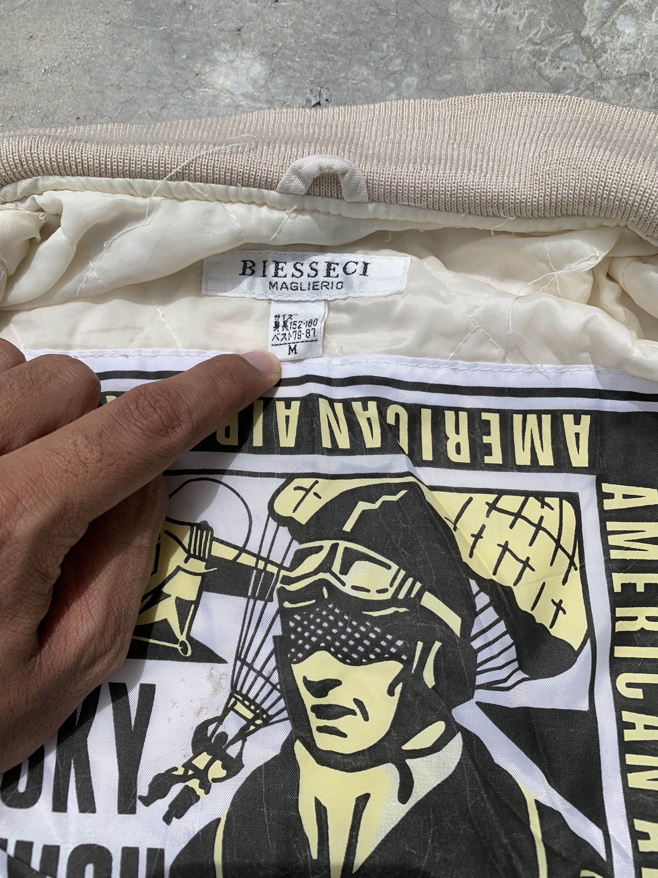 Japanese Brand Vintage Biesseci Patched Parachute Quilted Lined Bomber Size US M / EU 48-50 / 2 - 15 Thumbnail