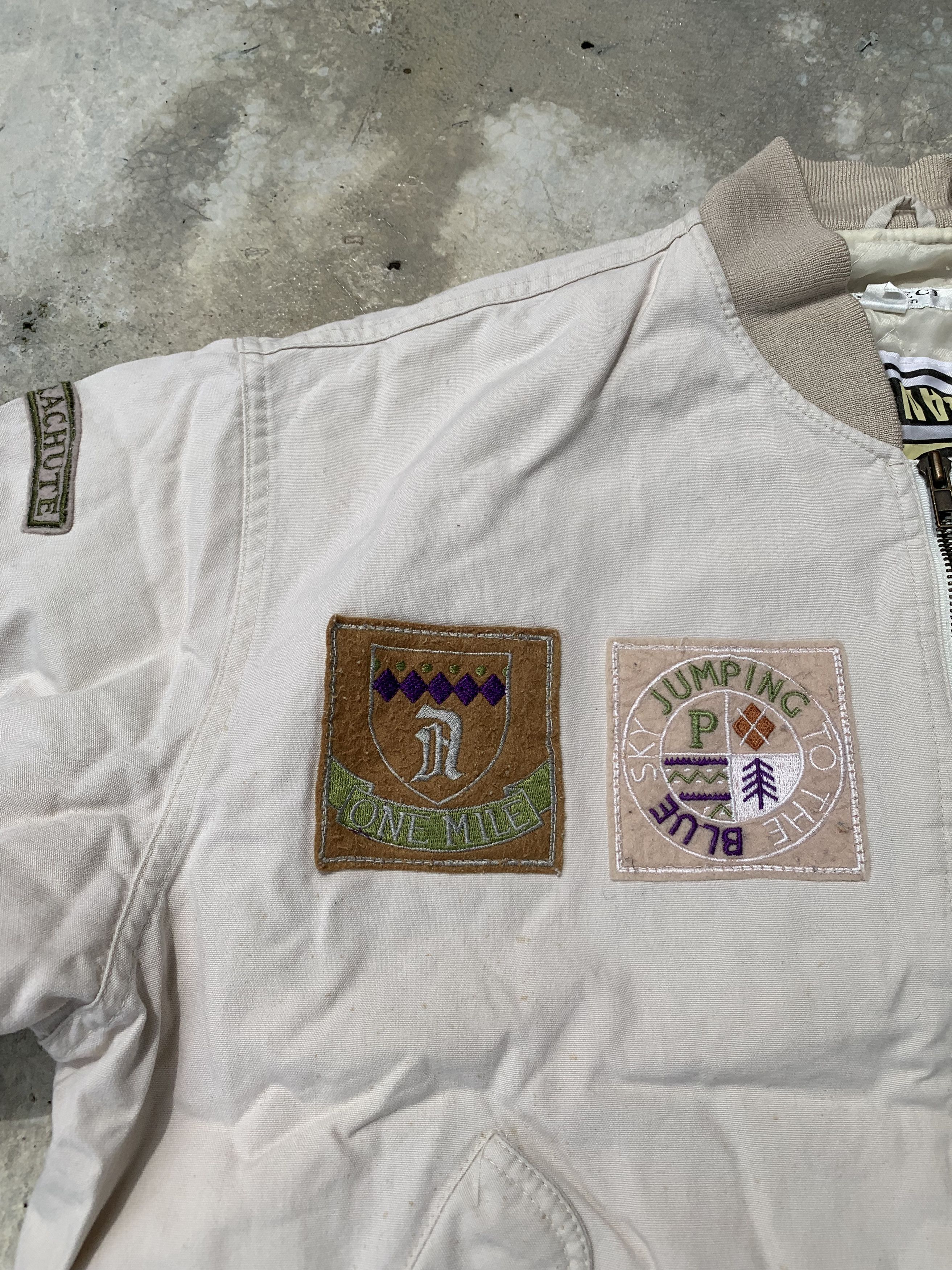 Japanese Brand Vintage Biesseci Patched Parachute Quilted Lined Bomber Size US M / EU 48-50 / 2 - 6 Thumbnail