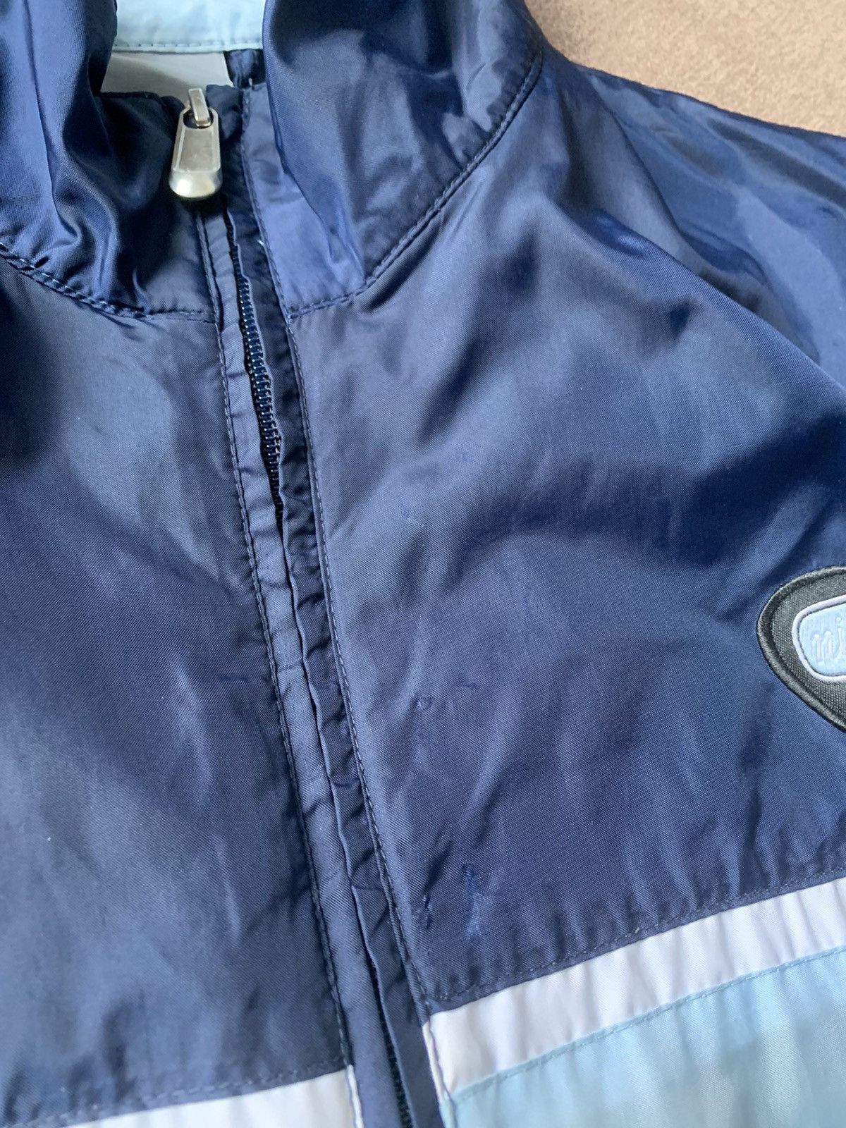 Nike Vintage Nike Navy/Baby Blue Full Zip Nylon Jacket Size US L / EU 52-54 / 3 - 4 Thumbnail