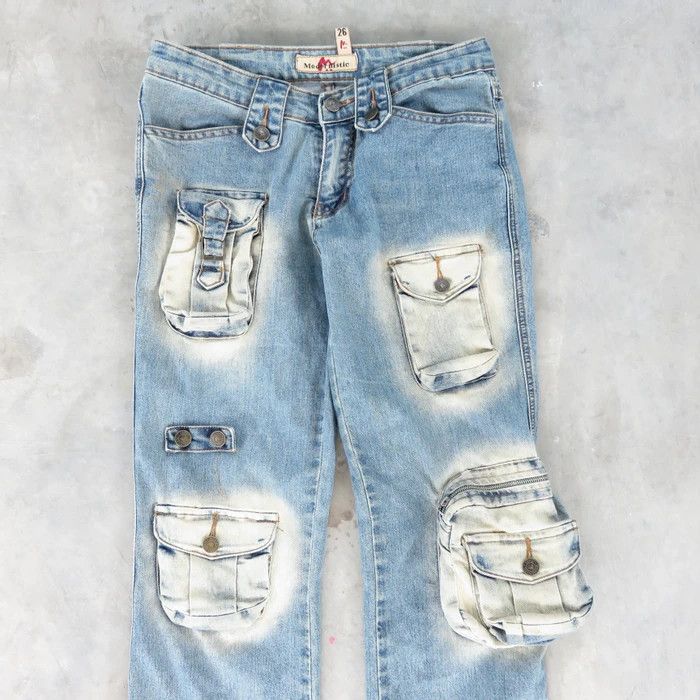 Japanese Brand Bondage Denim Cargo Pant Number Nine Size US 28 / EU 44 - 2 Thumbnail