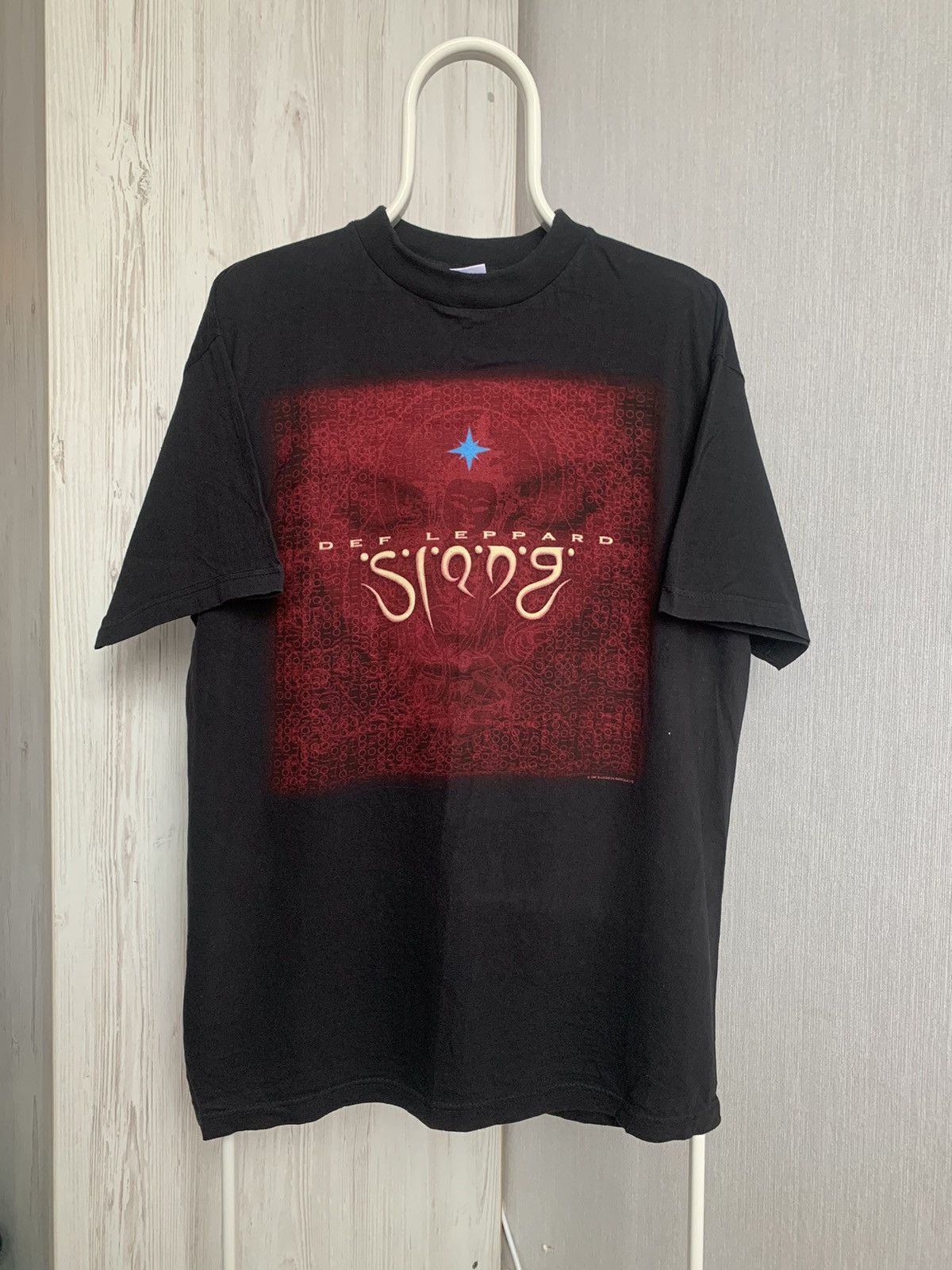 image of Band Tees x Def Leppard Vintage Def Leppard (Slang) 1996 Tour Tee Shirt in Black, Men's (Size XL)