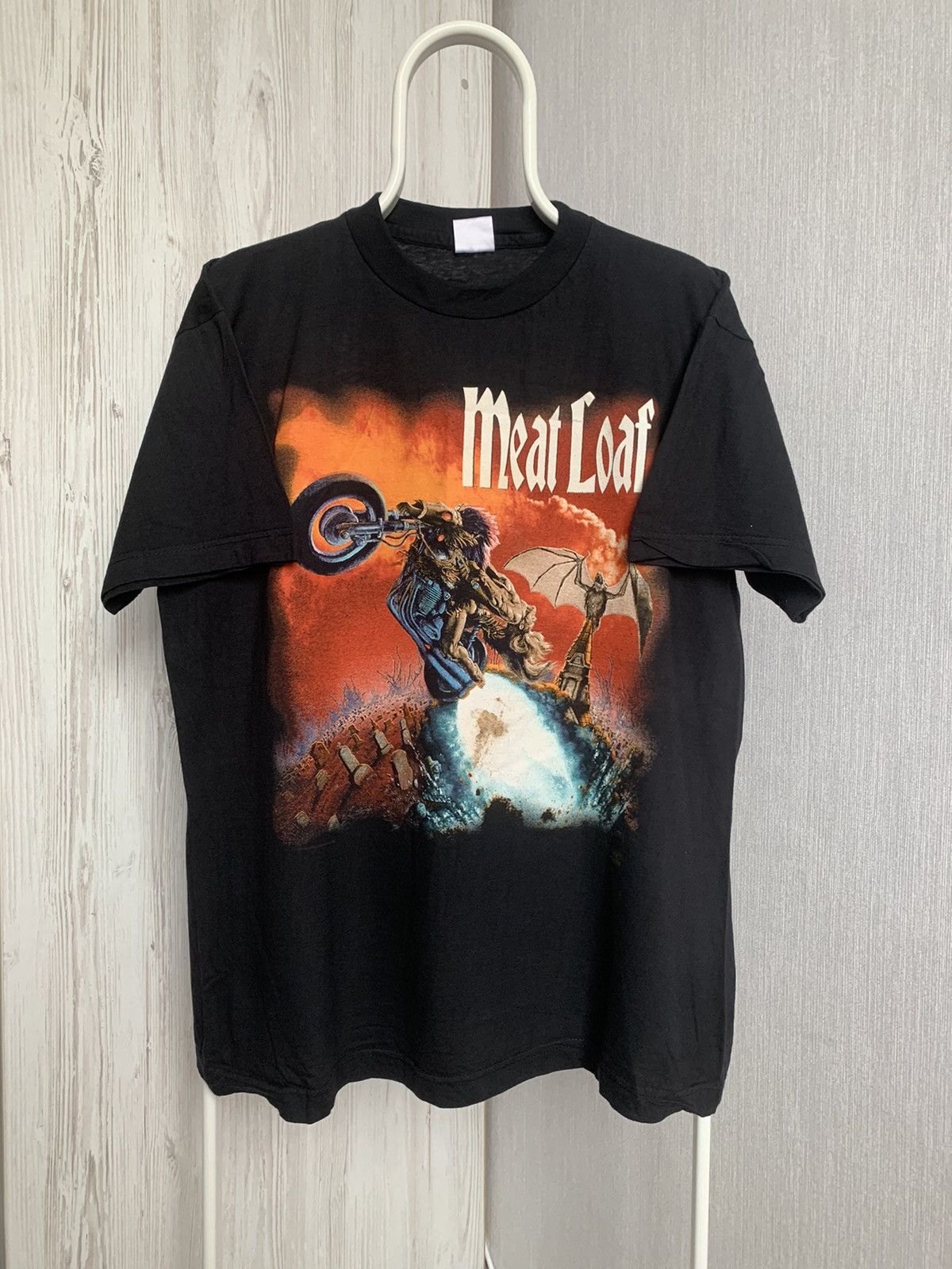 image of Band Tees x Rock T Shirt Vintage Meat Loaf World Tour Rock Tee 90's Metal in Black (Size Large)