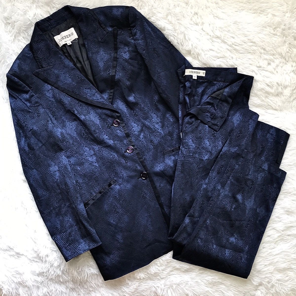 Iceberg The Iconic Full Print Blue Snake Suit SZ 42 Women’s Ice Berg Size S / US 4 / IT 40 - 2 Thumbnail