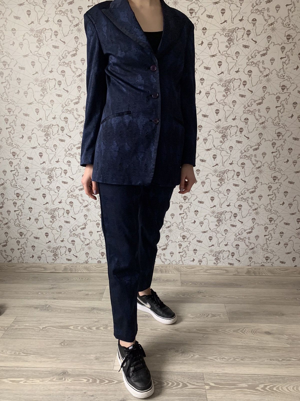 Iceberg The Iconic Full Print Blue Snake Suit SZ 42 Women’s Ice Berg Size S / US 4 / IT 40 - 3 Thumbnail