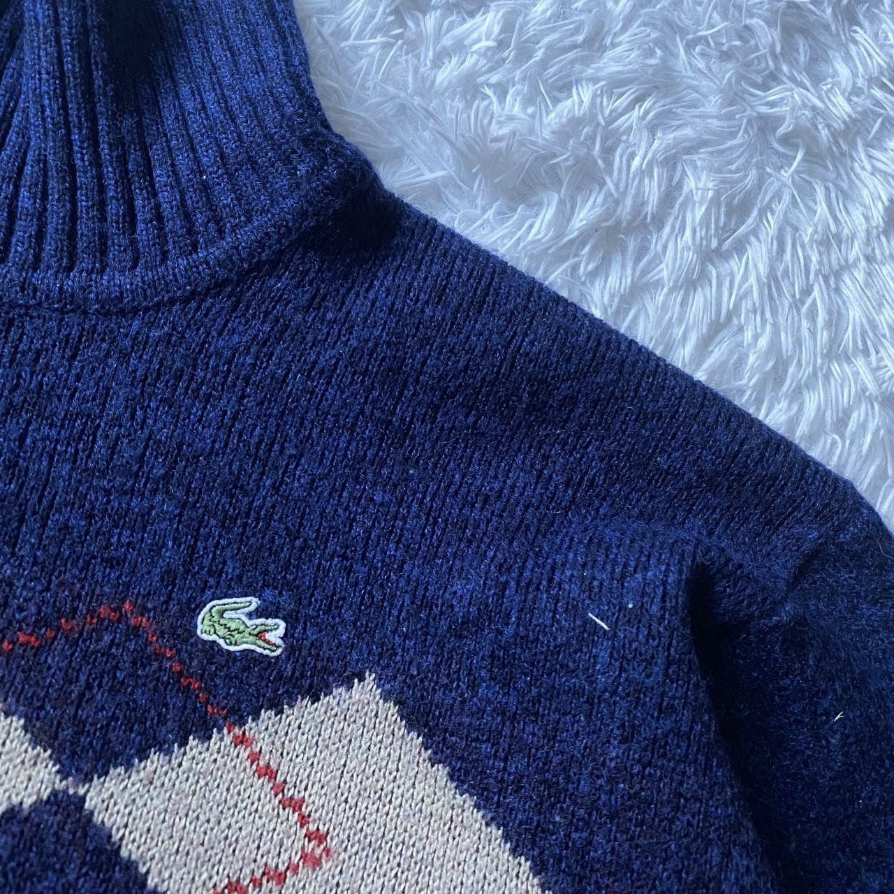 Lacoste Vintage 90s Lacoste Wool Sweater Size US S / EU 44-46 / 1 - 4 Thumbnail