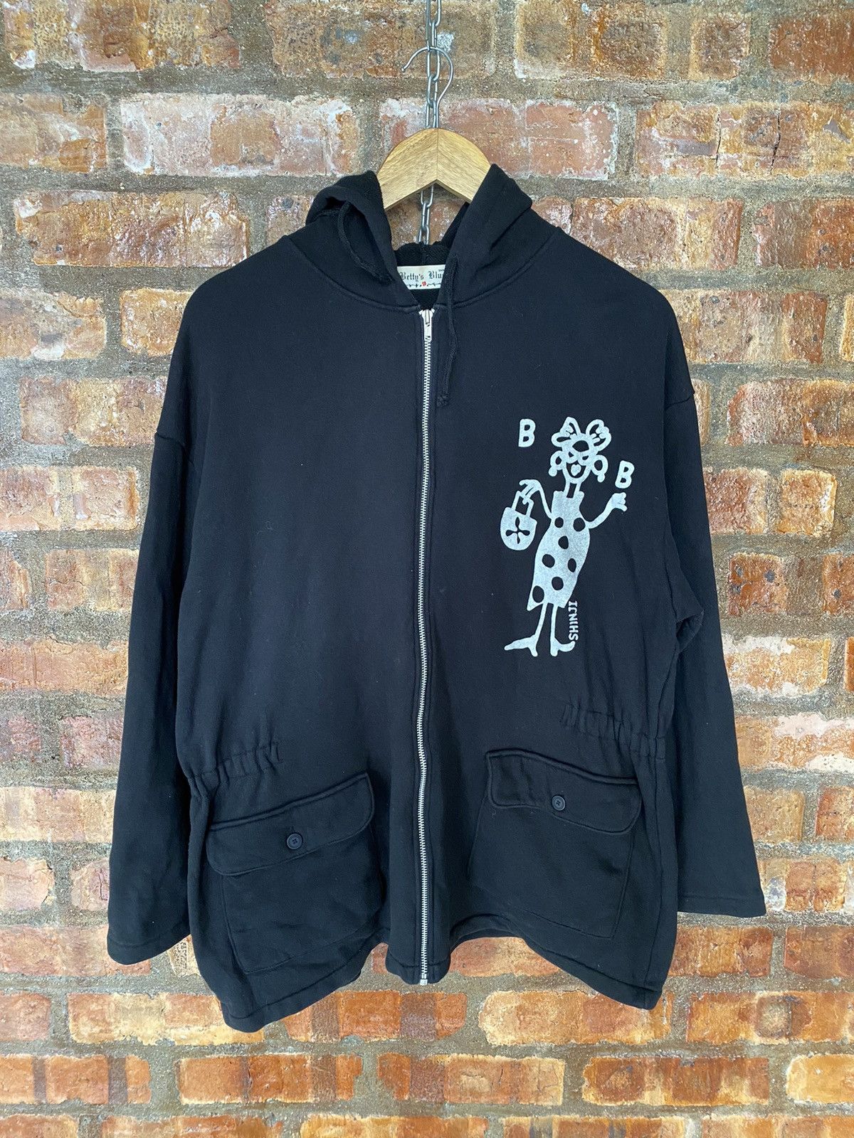 20471120 × Angel Blue × Hysteric Glamour 90s Betty Blue Shinji Abe shadow puppet velvet print Ls Size US M / EU 48-50 / 2 - 6 Thumbnail