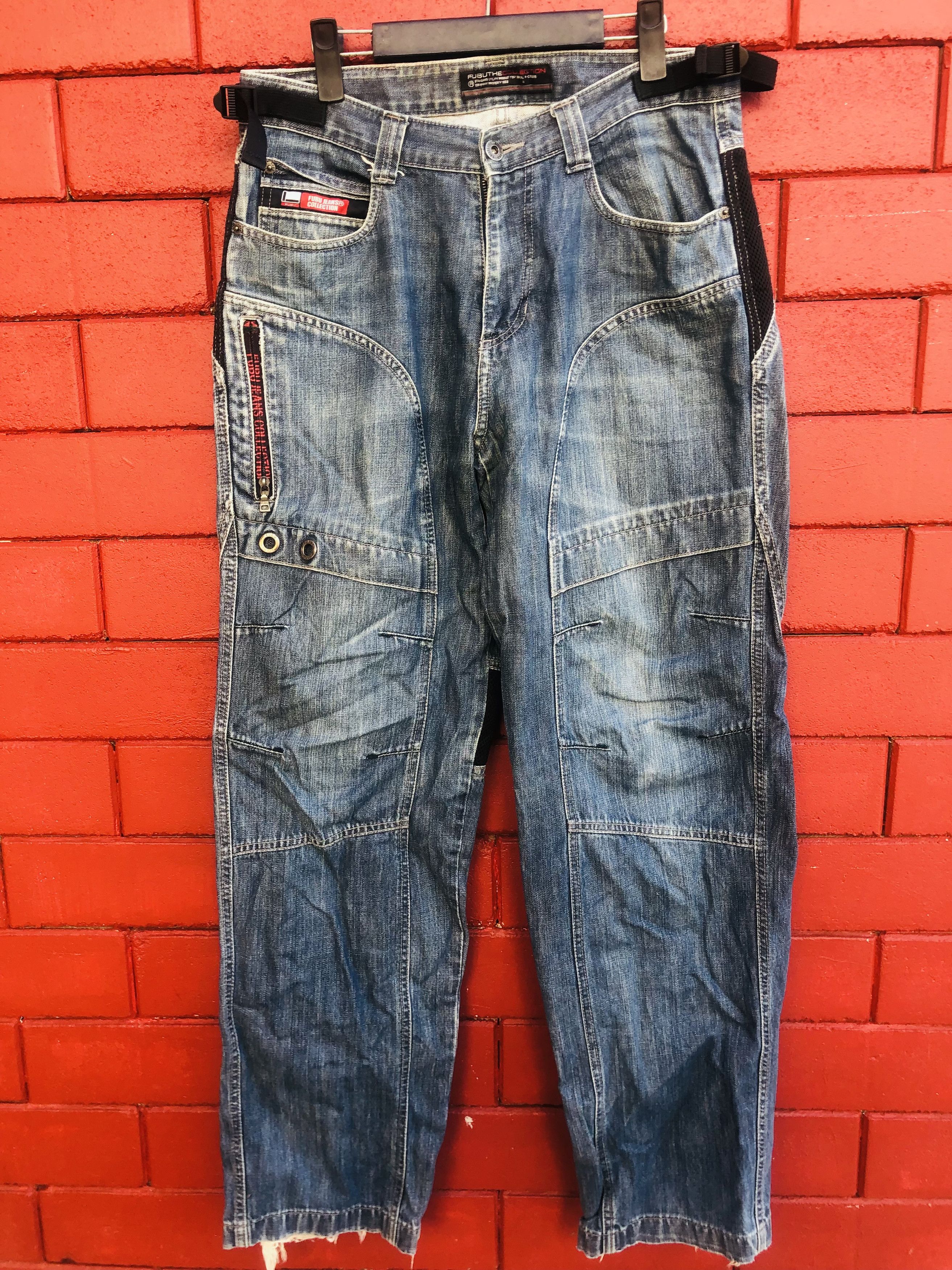 image of Vintage Fubu The Collection Hip Hop Designer Fashion in Sky Blue, Men's (Size 33)