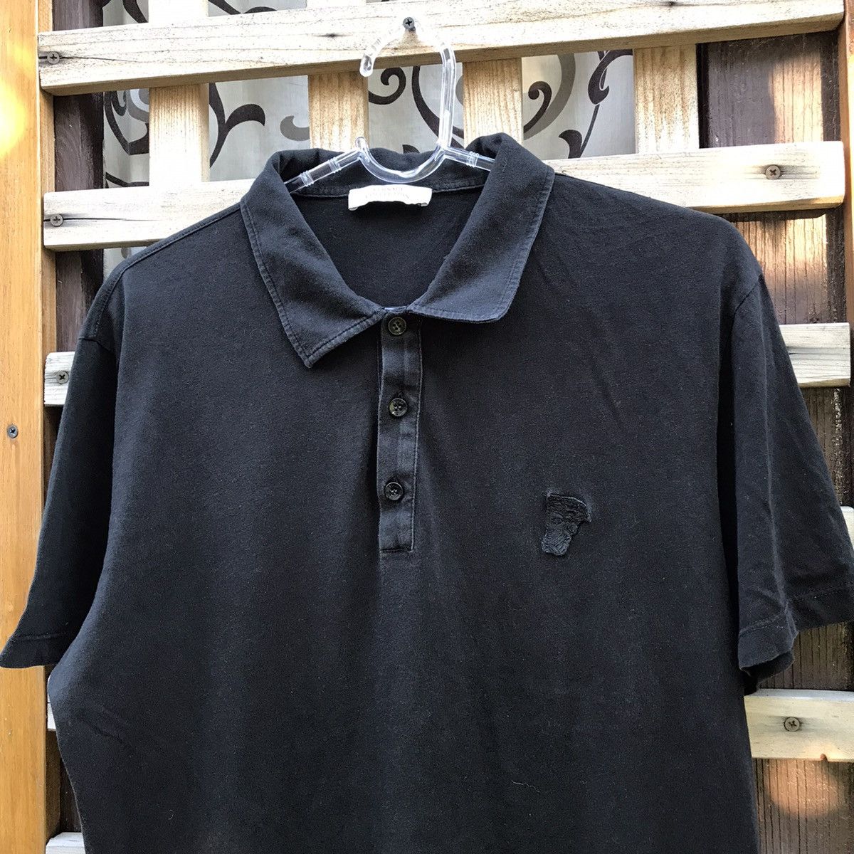 Versace Versace Collection Polo Shirt Black Embroidered Logo Size US L / EU 52-54 / 3 - 2 Thumbnail