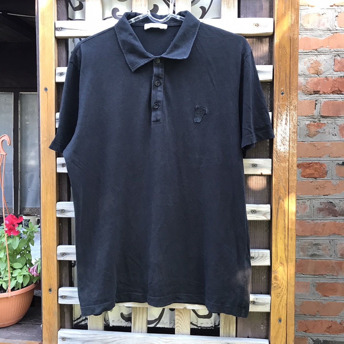 Versace Versace Collection Polo Shirt Black Embroidered Logo Size US L / EU 52-54 / 3 - 1 Thumbnail