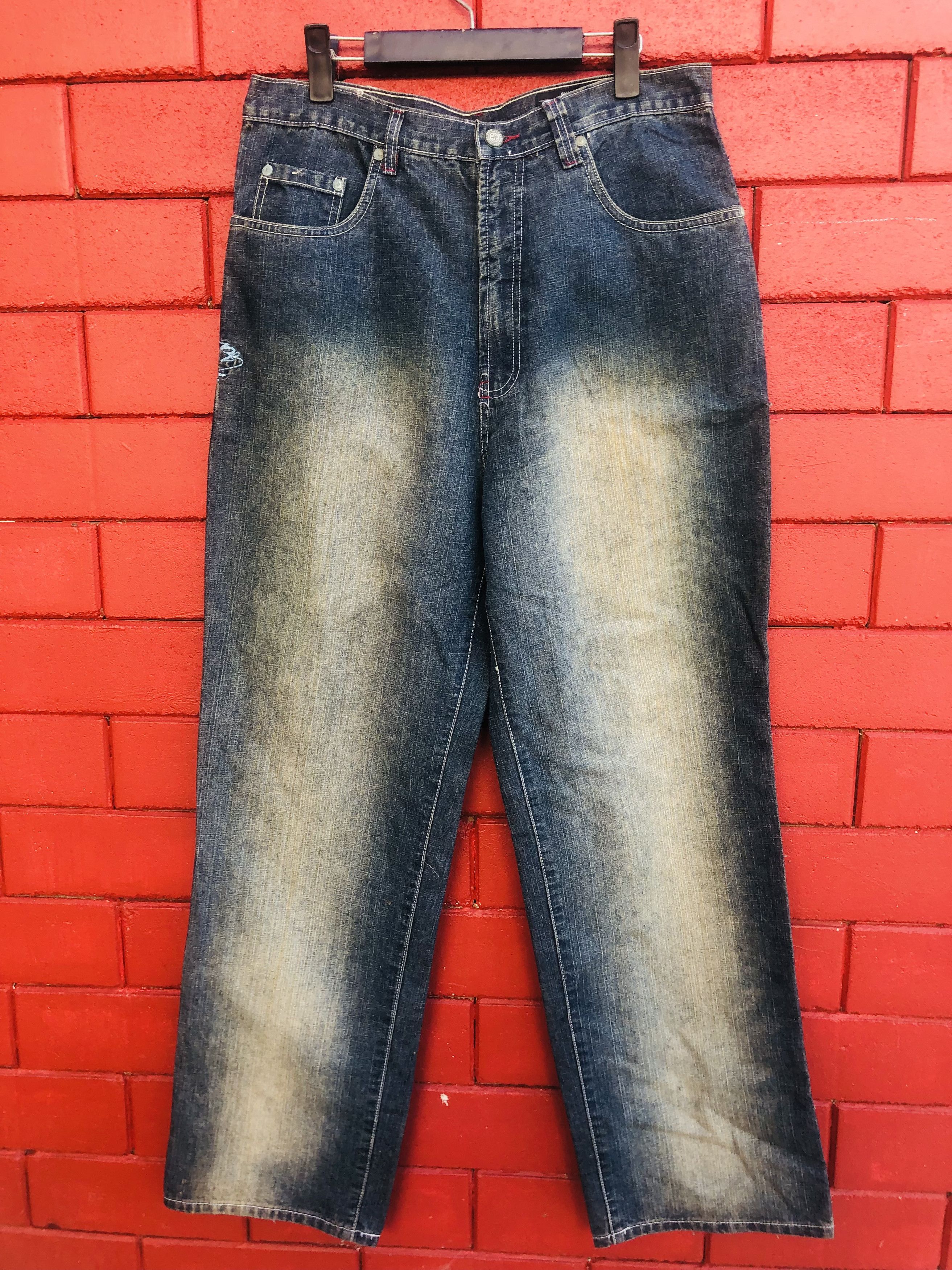 image of Vintage Phat Farm Hip Hop Japanese Designer Fashion Style in Dark Blue, Men's (Size 33)