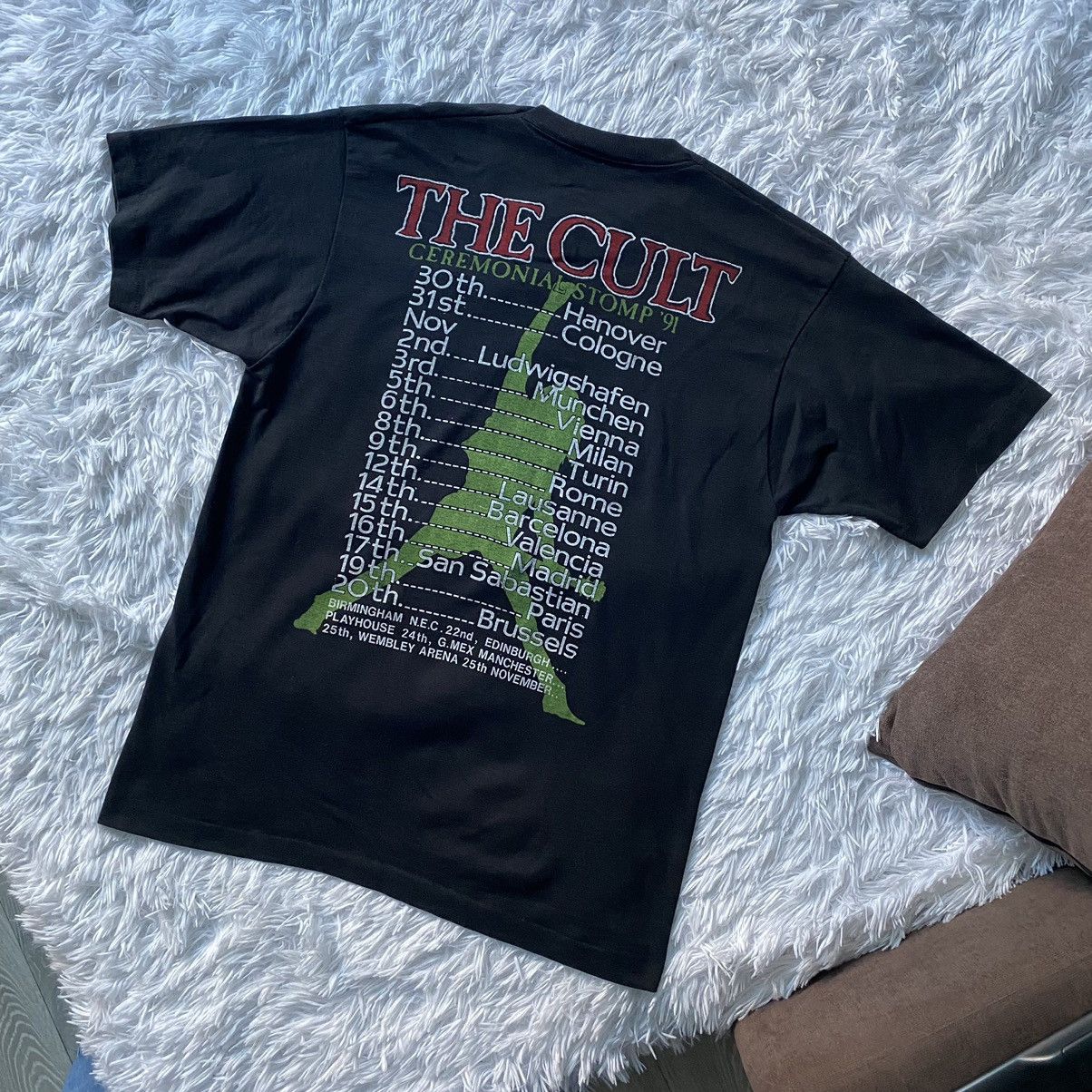 Band Tees Rare! 90s The Cult “Ceremony” Ceremonial Stomp 1991 T-Shirt Size US L / EU 52-54 / 3 - 4 Thumbnail