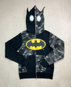 Bape hoodie half sales camo half black