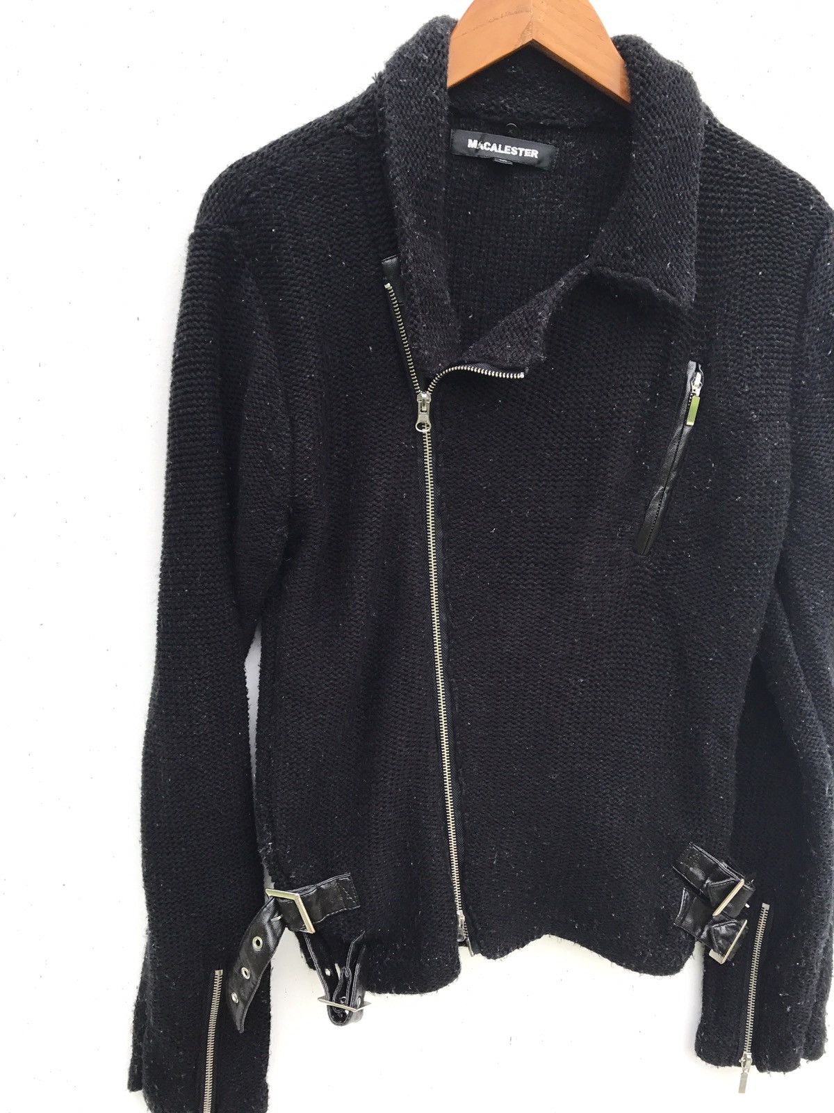 Japanese Brand Double Collar Knitwear Rockabilly Jacket Style Biker Jacket Size US S / EU 44-46 / 1 - 3 Thumbnail