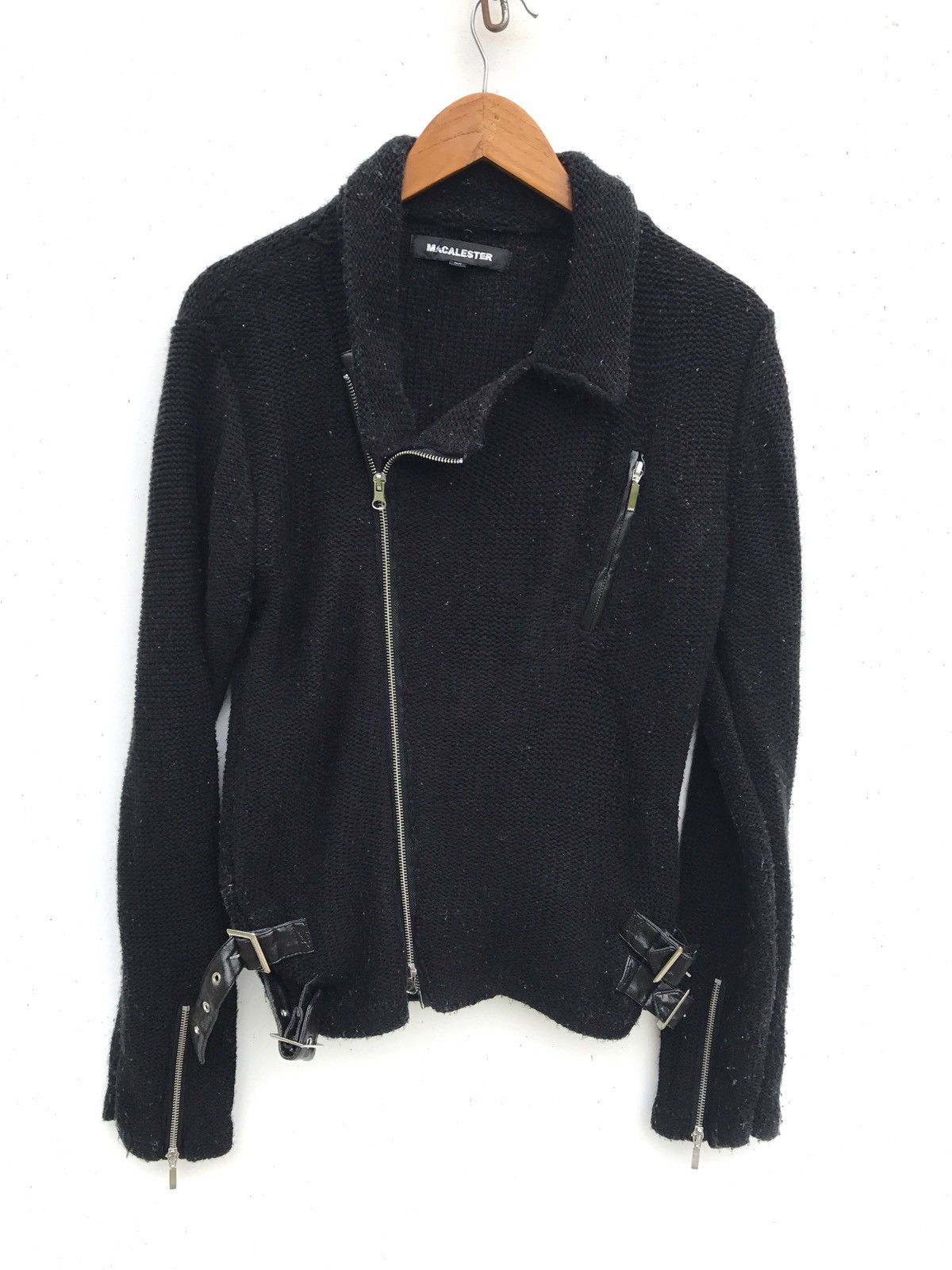 Japanese Brand Double Collar Knitwear Rockabilly Jacket Style Biker Jacket Size US S / EU 44-46 / 1 - 1 Thumbnail
