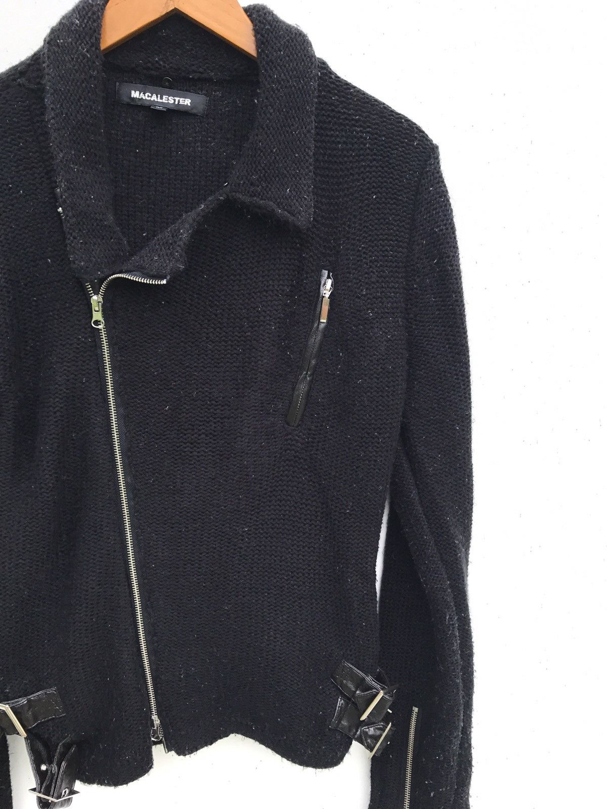 Japanese Brand Double Collar Knitwear Rockabilly Jacket Style Biker Jacket Size US S / EU 44-46 / 1 - 2 Thumbnail
