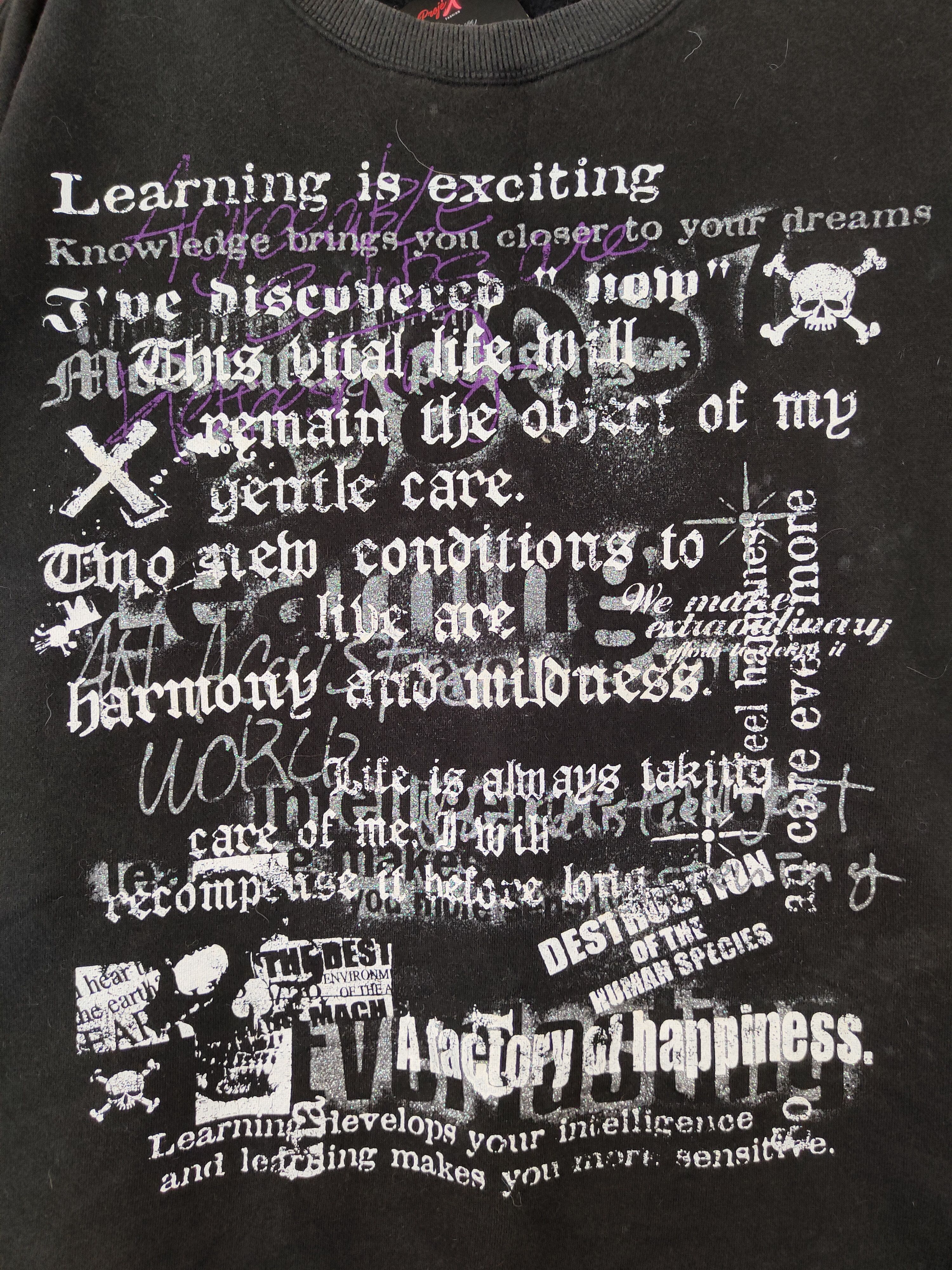 Japanese Brand Sorridere skull punk like if6was9 lgb Sweatshirt #4812 Size US XL / EU 56 / 4 - 3 Thumbnail