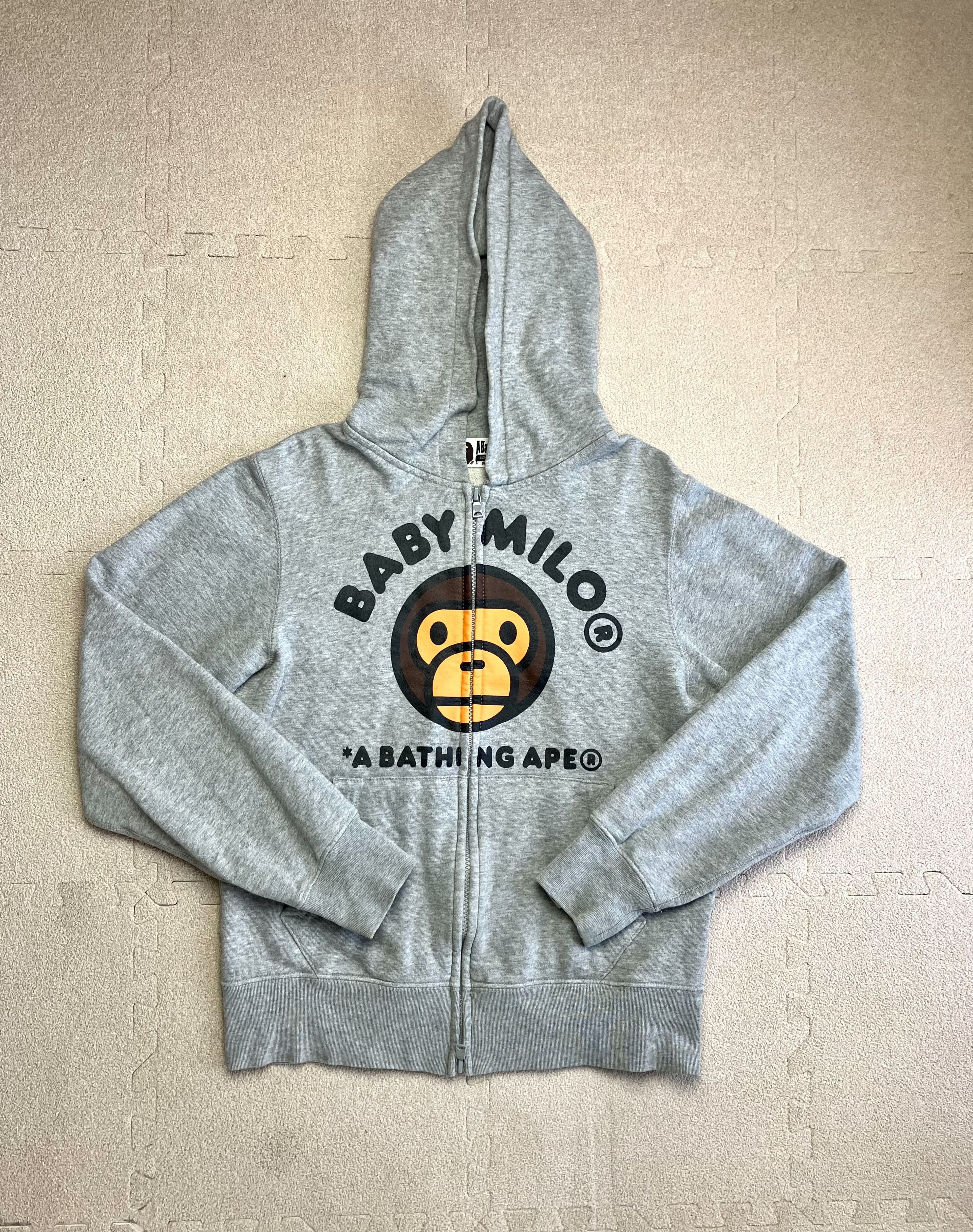 BAPE College logo full zip hoodie Gray NIGO A Bathing Ape Size S