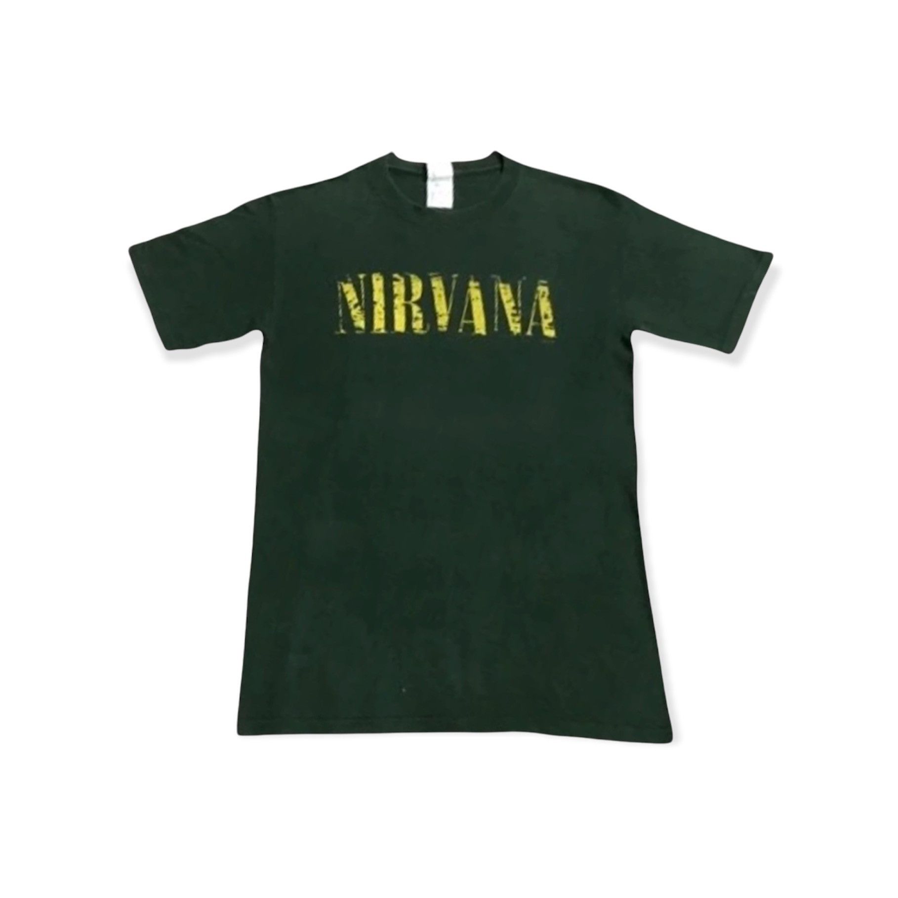 image of Kurt Cobain x Nirvana Vintage 00S Band Tees Nirvana in Green, Men's (Size Small)