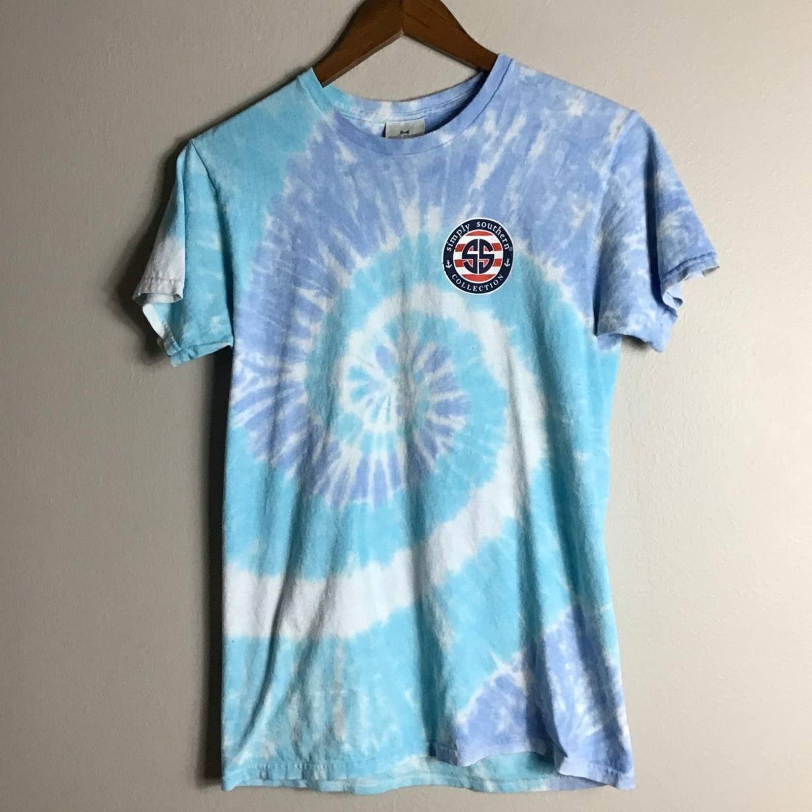 T-shirt 'Proud To Be An American' Tie Dye - Taille L, Rouge Blanc Bleu, Occasion Très Bon état