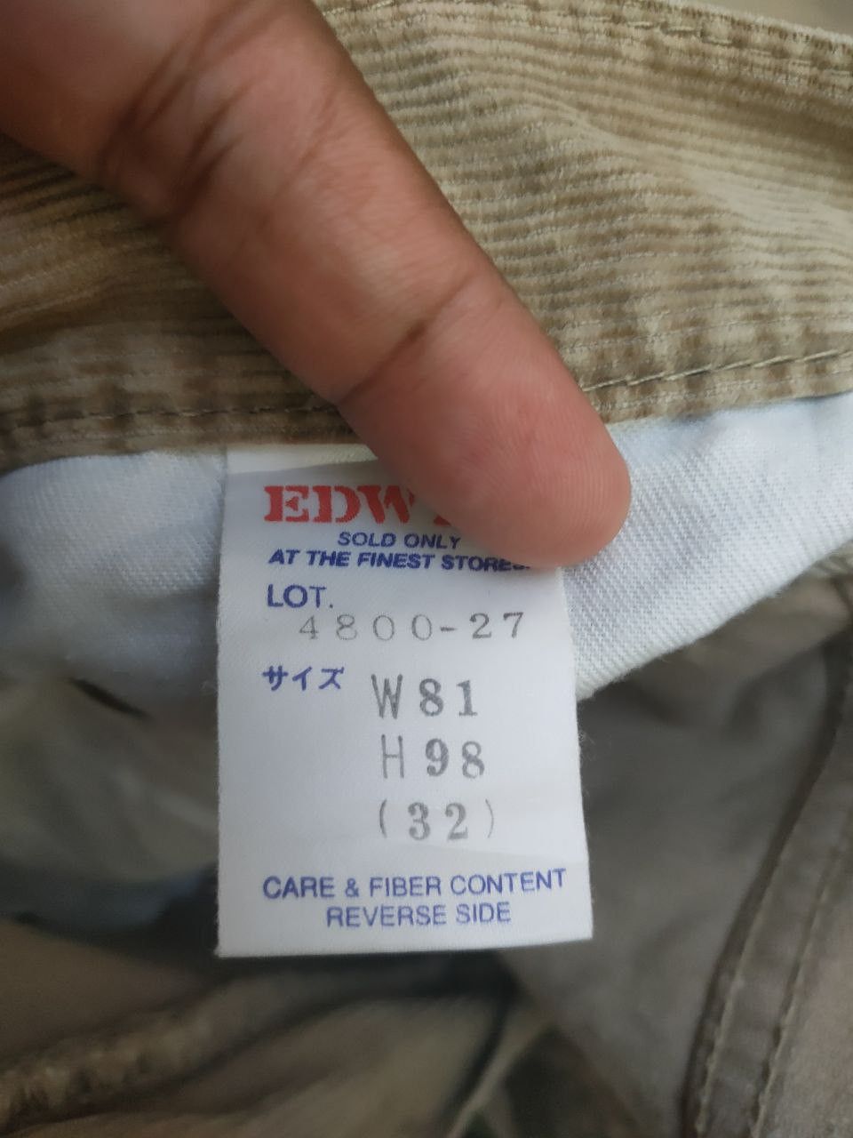 Edwin Edwin Corduroy PAnt Size US 31 - 5 Thumbnail