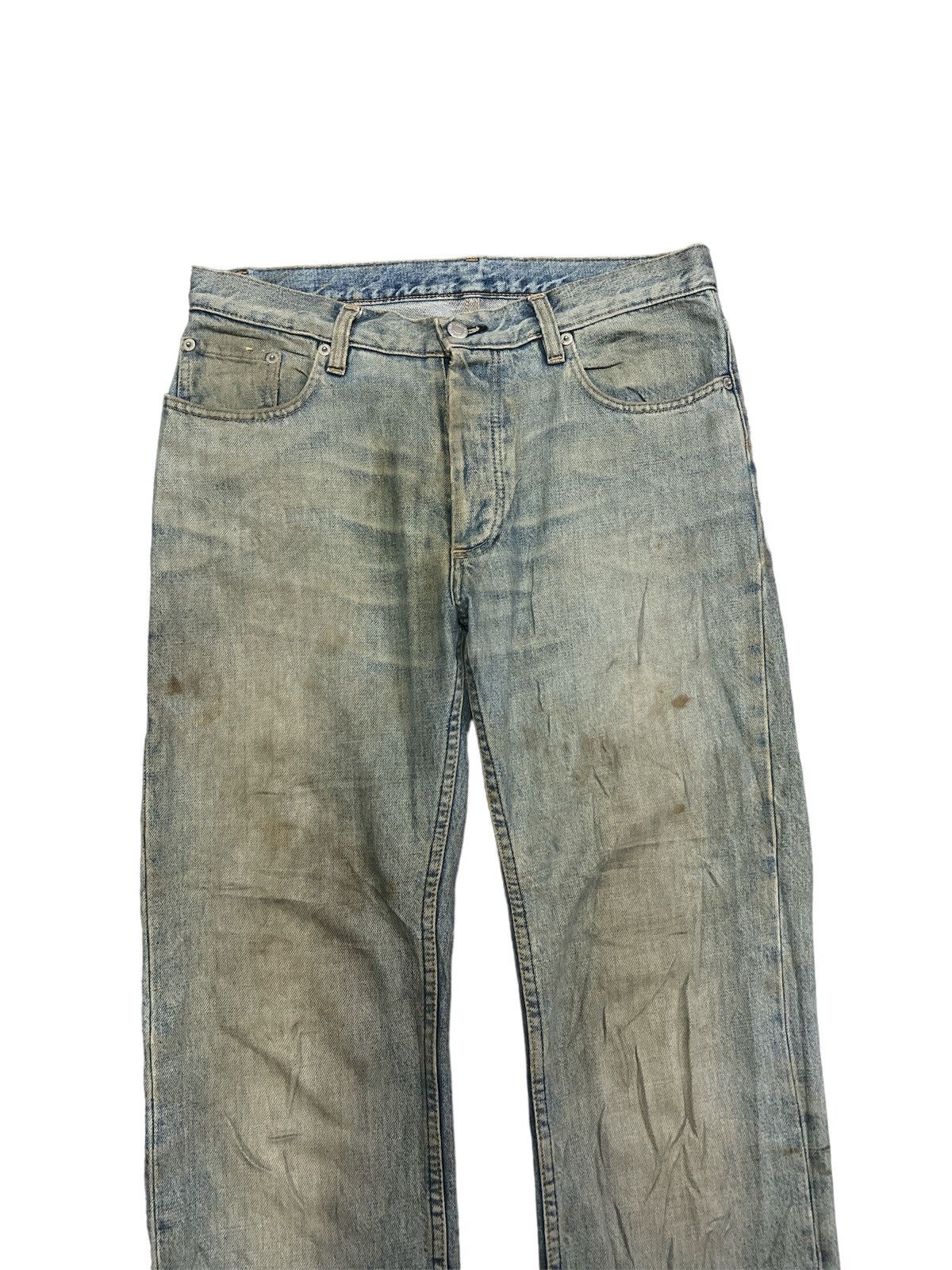 Helmut Lang THRASHED HELMUT LANG DISTRESSED DENIM PANTS KURT KOBAIN Size US 31 - 2 Thumbnail