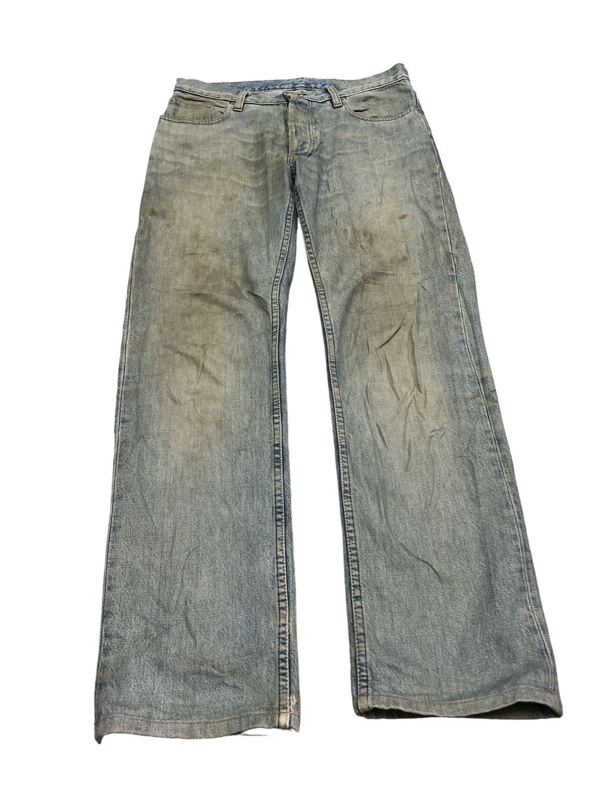 Helmut Lang THRASHED HELMUT LANG DISTRESSED DENIM PANTS KURT KOBAIN Size US 31 - 3 Thumbnail