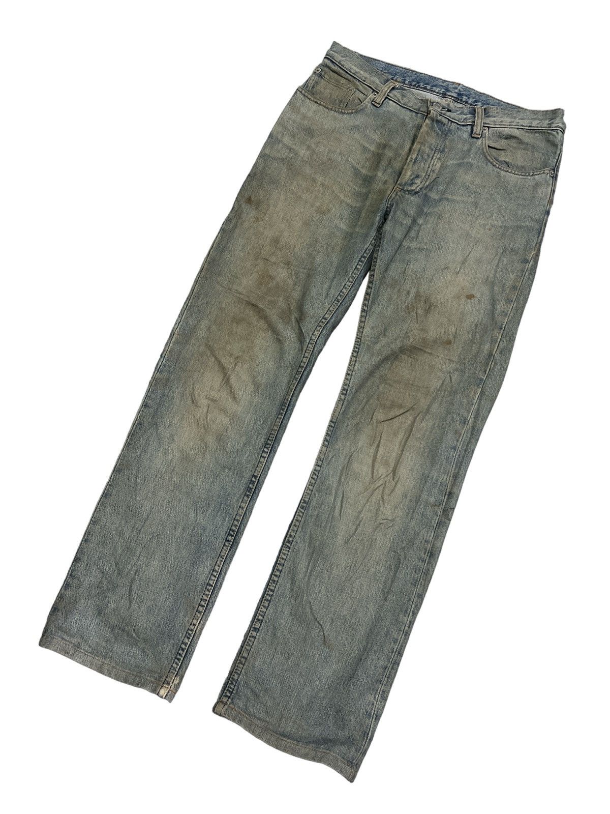 Helmut Lang THRASHED HELMUT LANG DISTRESSED DENIM PANTS KURT KOBAIN Size US 31 - 5 Thumbnail