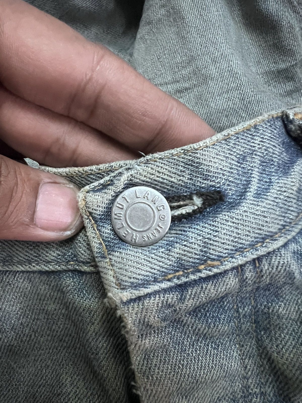 Helmut Lang THRASHED HELMUT LANG DISTRESSED DENIM PANTS KURT KOBAIN Size US 31 - 7 Thumbnail