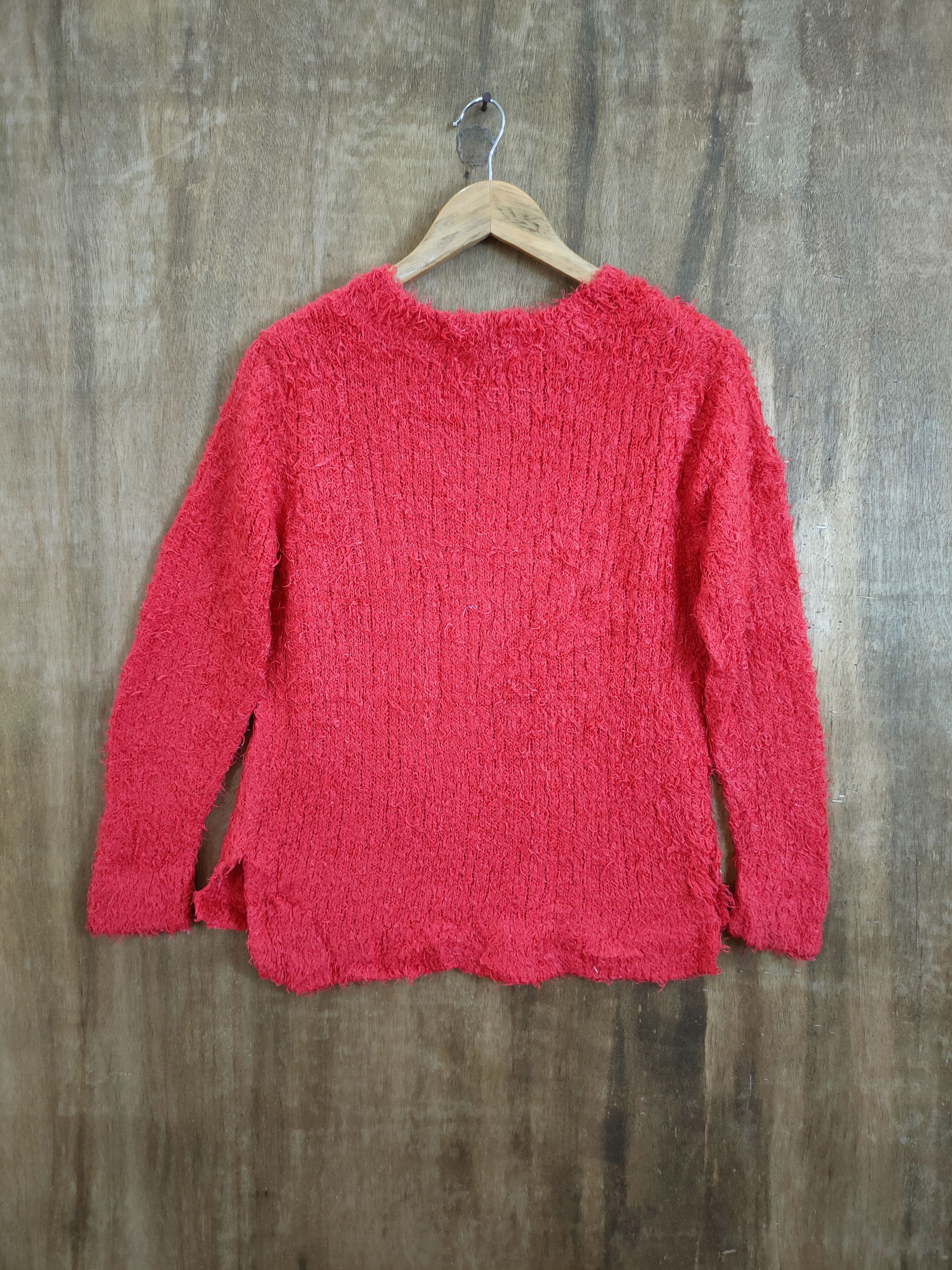 Homespun Knitwear D Chocol Rafine Red Shag shaggy mohair fur knitwear #46-912 Size S / US 4 / IT 40 - 10 Thumbnail