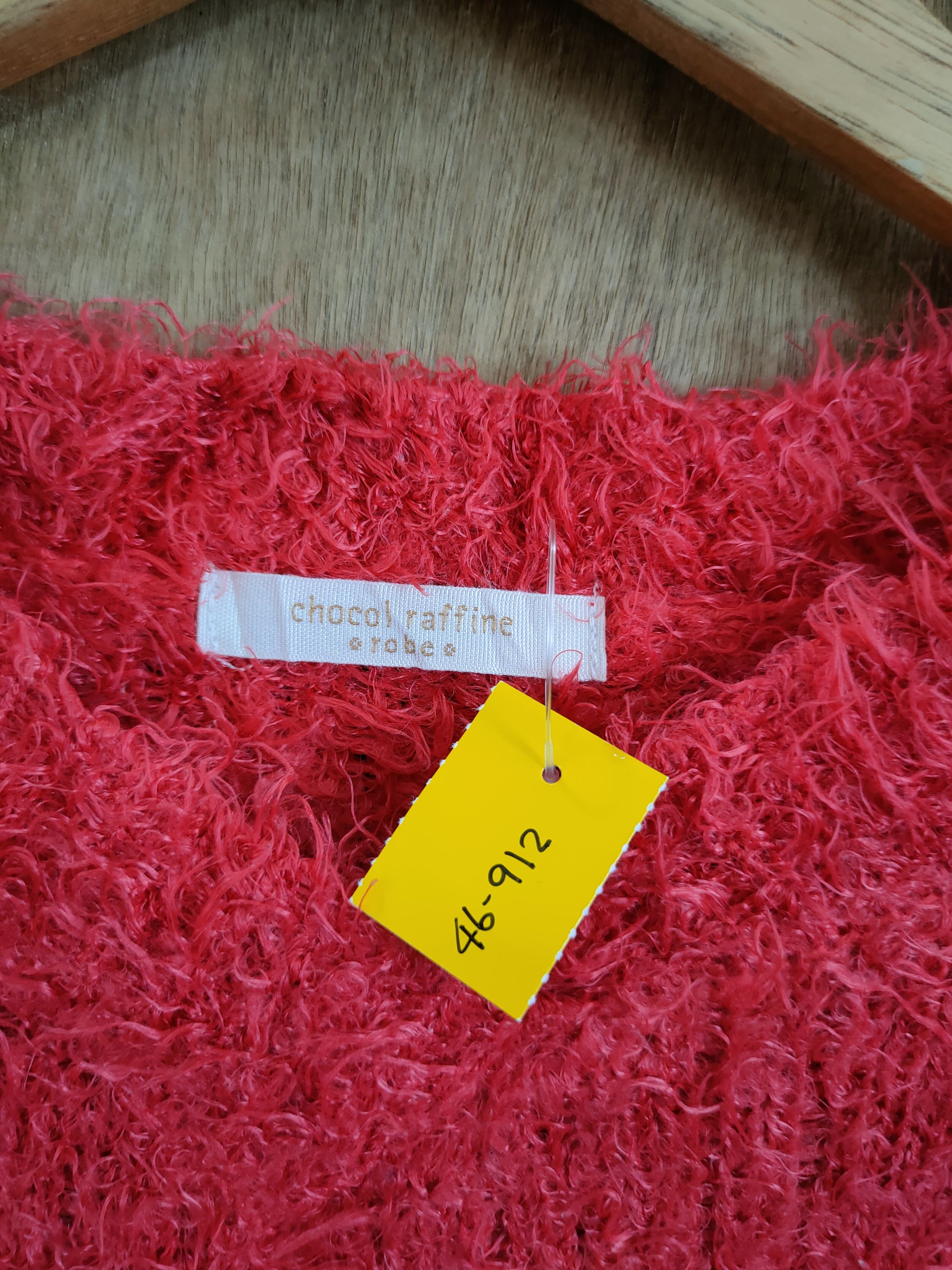 Homespun Knitwear D Chocol Rafine Red Shag shaggy mohair fur knitwear #46-912 Size S / US 4 / IT 40 - 4 Thumbnail